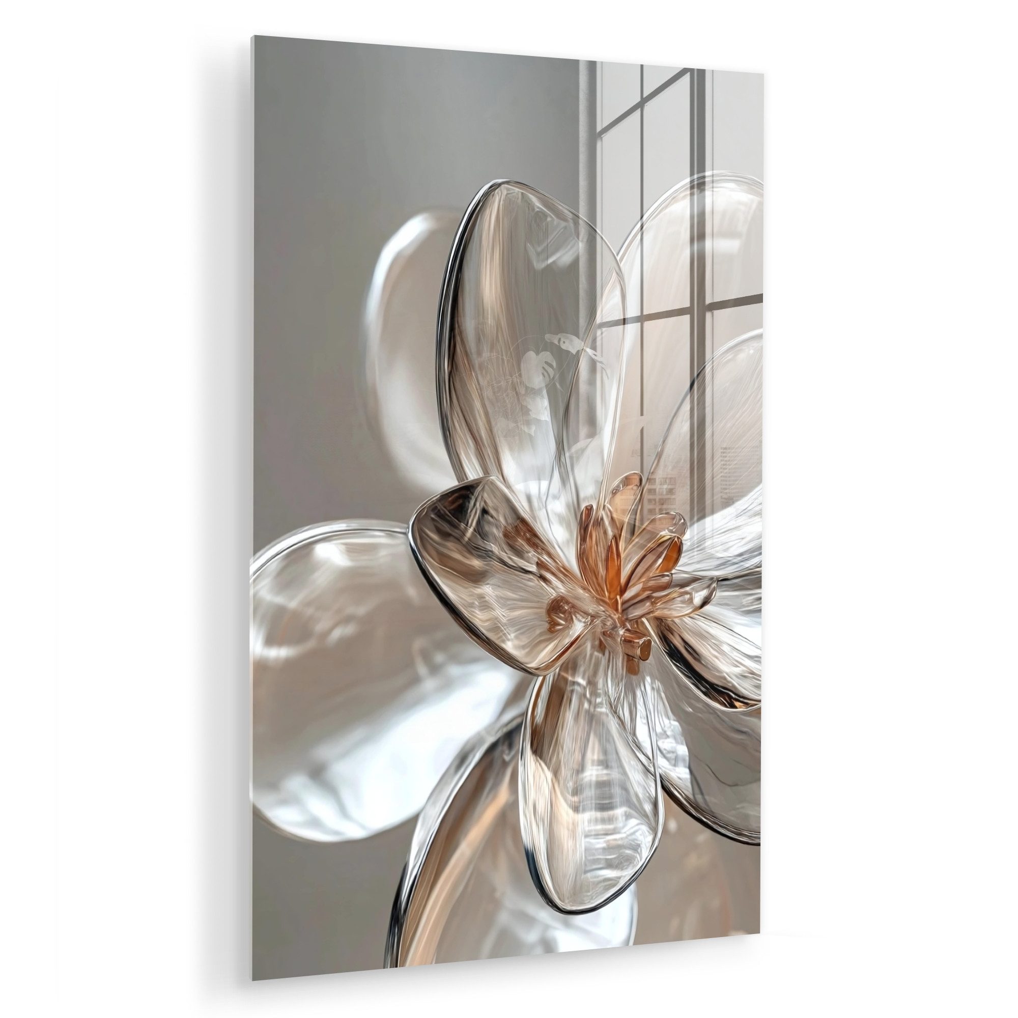 MuchoWow Acrylglasbild Blume - Gläser - Transluzent, Inkl. Aufhängung, Deko günstig online kaufen
