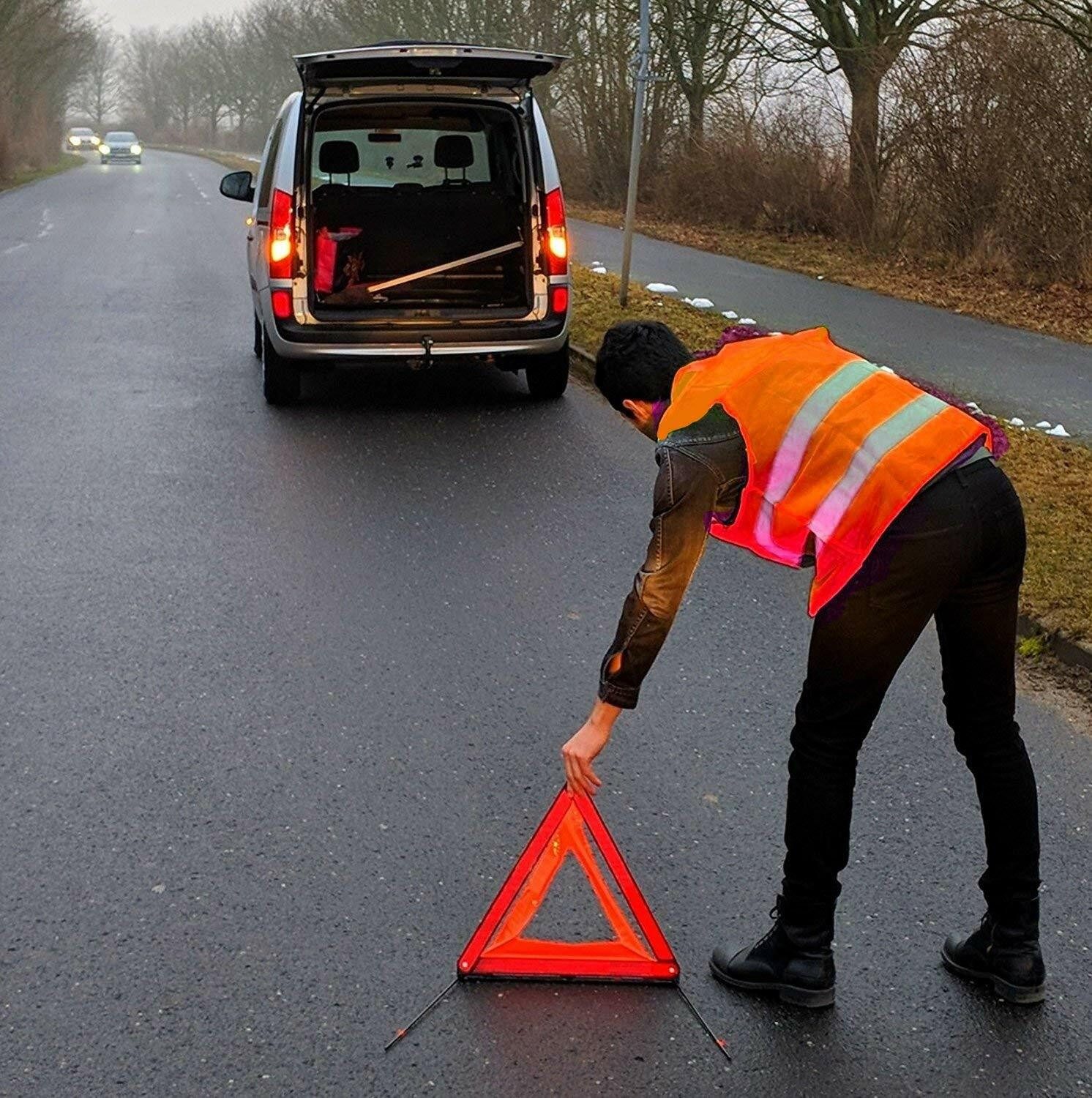 Youyijia Warnweste 10 Warnweste Orange Warnwesten Unfallweste Sicherheits Warnschutz