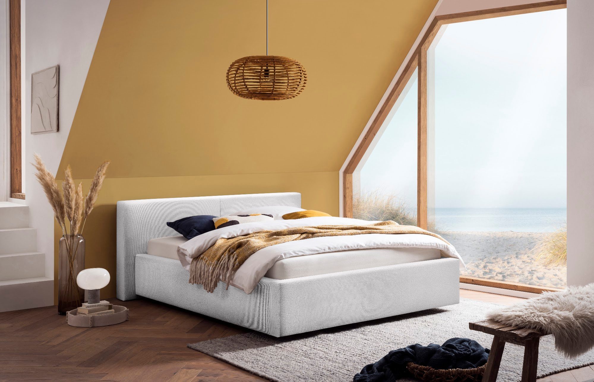 meise.möbel Stauraumbett Cube, Mit Bettkasten, Webstoff-Bezug