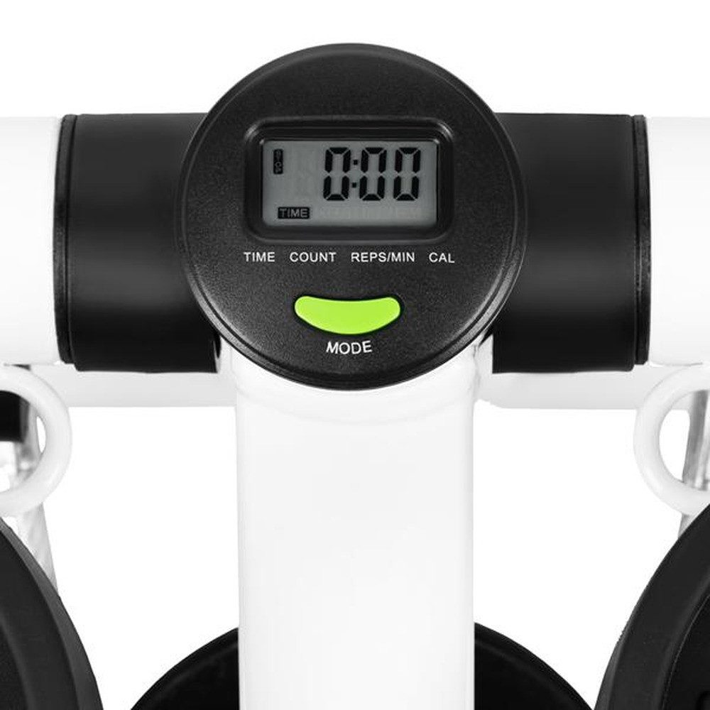 HMS Mini-Stepper Heimtrainer Stepper Fitnessgerät (Spar-Set, mit Expandern), Effektiver Stepper mit Auf- und Abbewegung für gezieltes Training