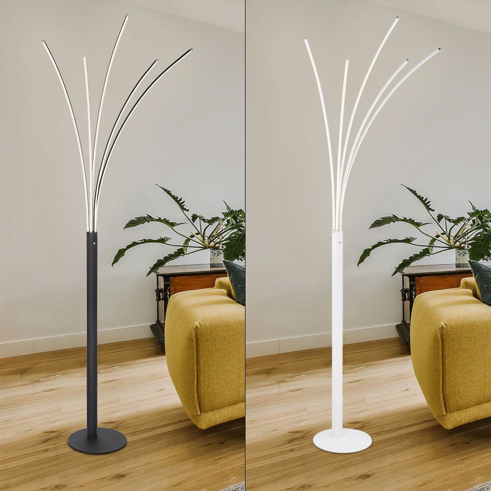 Stehleuchte Stehlampe, etc-shop dimmbar Wohnzimmer Design Stehlampe Weiß LED Touch