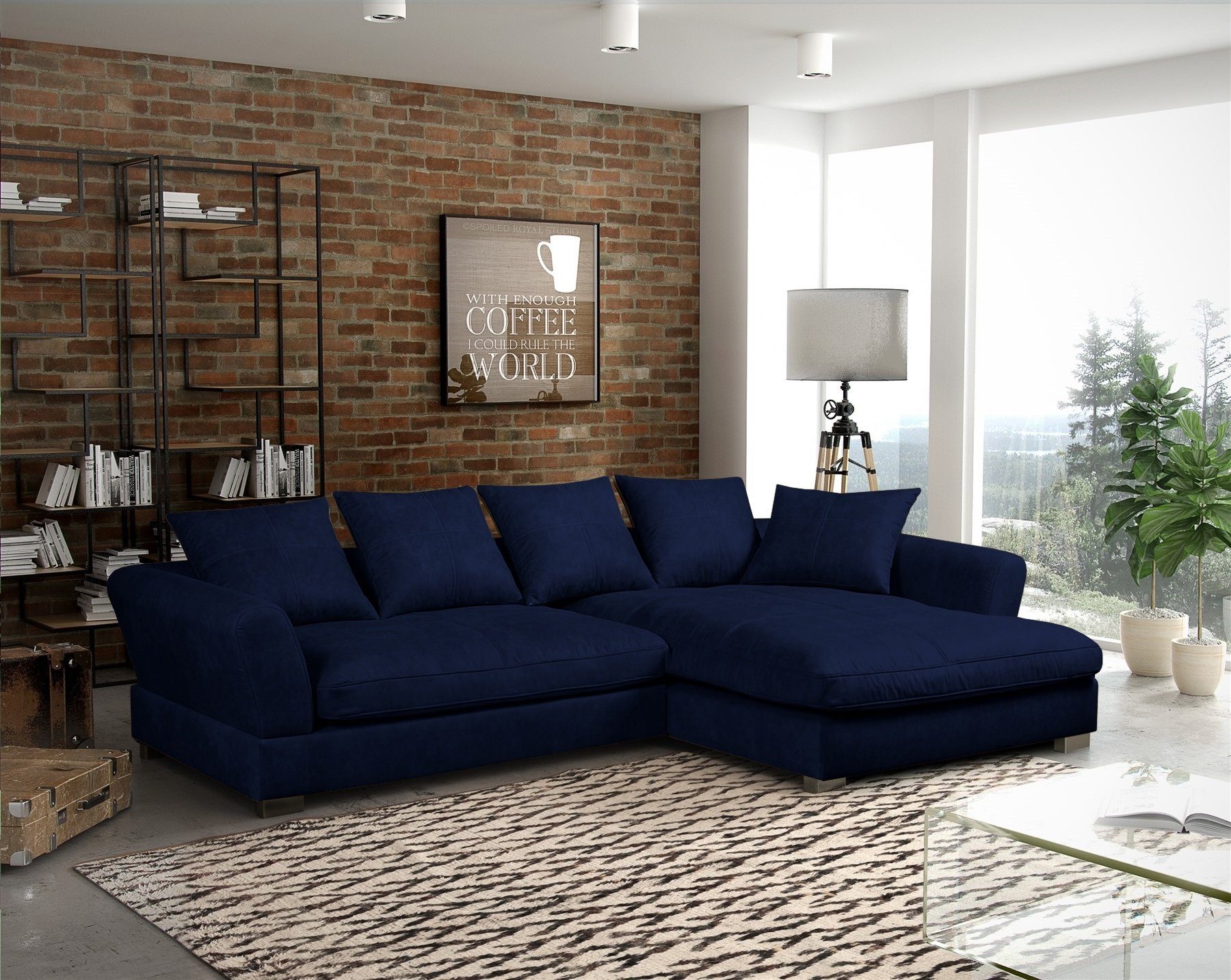 Fun Möbel Ecksofa TIZIAN in Stoff günstig online kaufen