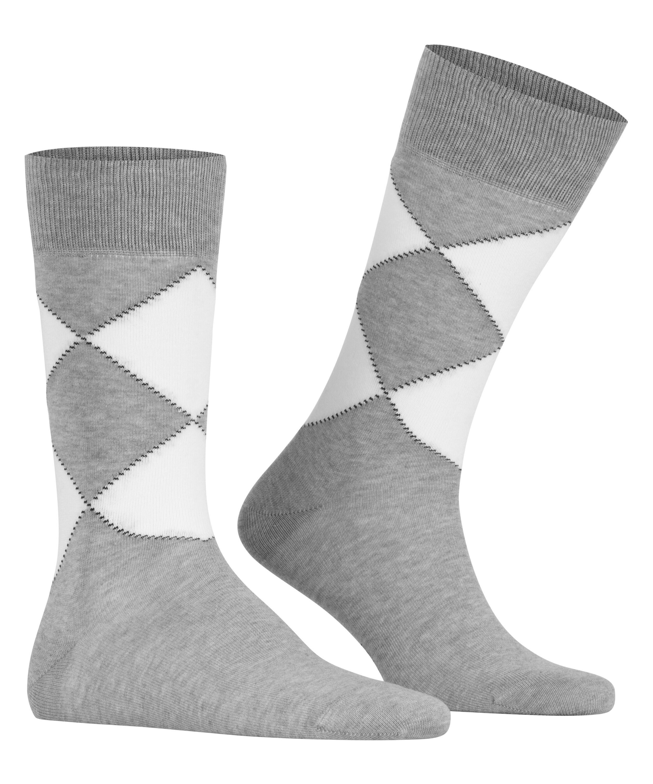 light Burlington (3400) (1-Paar) grey Kingston Socken