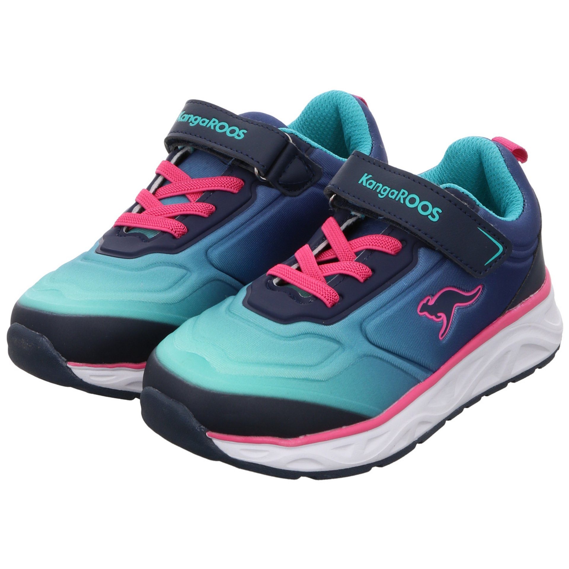 Sneaker KangaROOS Synthetikkombination Sneaker Logoschriftzug Airos K-OK navy/daisy/pink