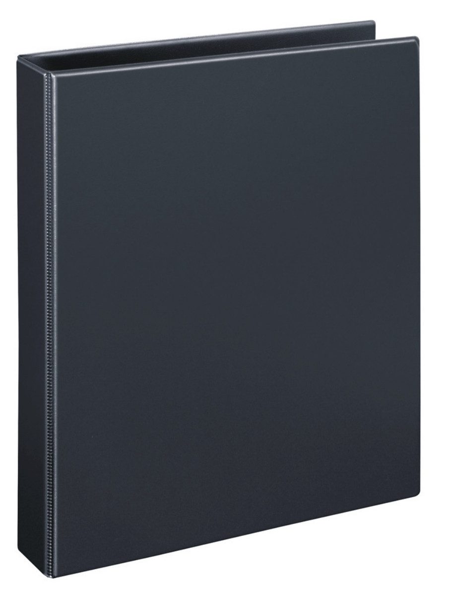 VELOFLEX Präsentationsordner Ringbuch A4 16mm 2 Ringe schwarz Packung mit 15 Stück