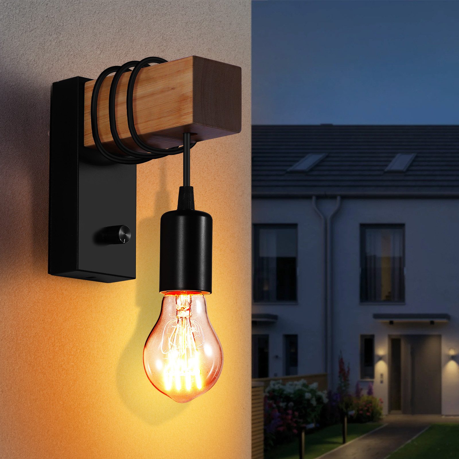BlingBin Wandleuchte E27 Wandlampe Innen Wandleuchte günstig online kaufen