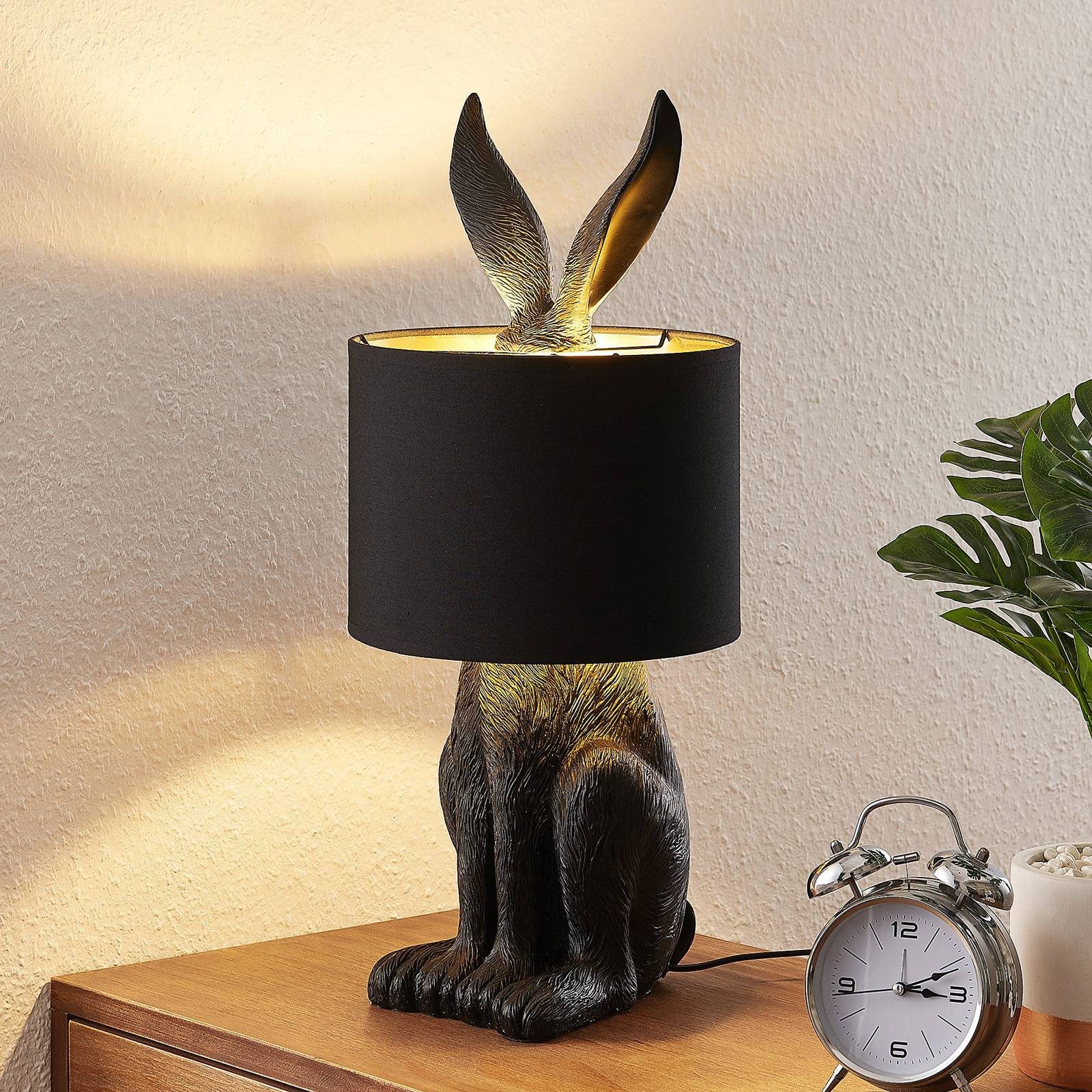 Lindby Tischleuchte Lorentina, Schwarz IP20, 1 x 15 W LED günstig online kaufen