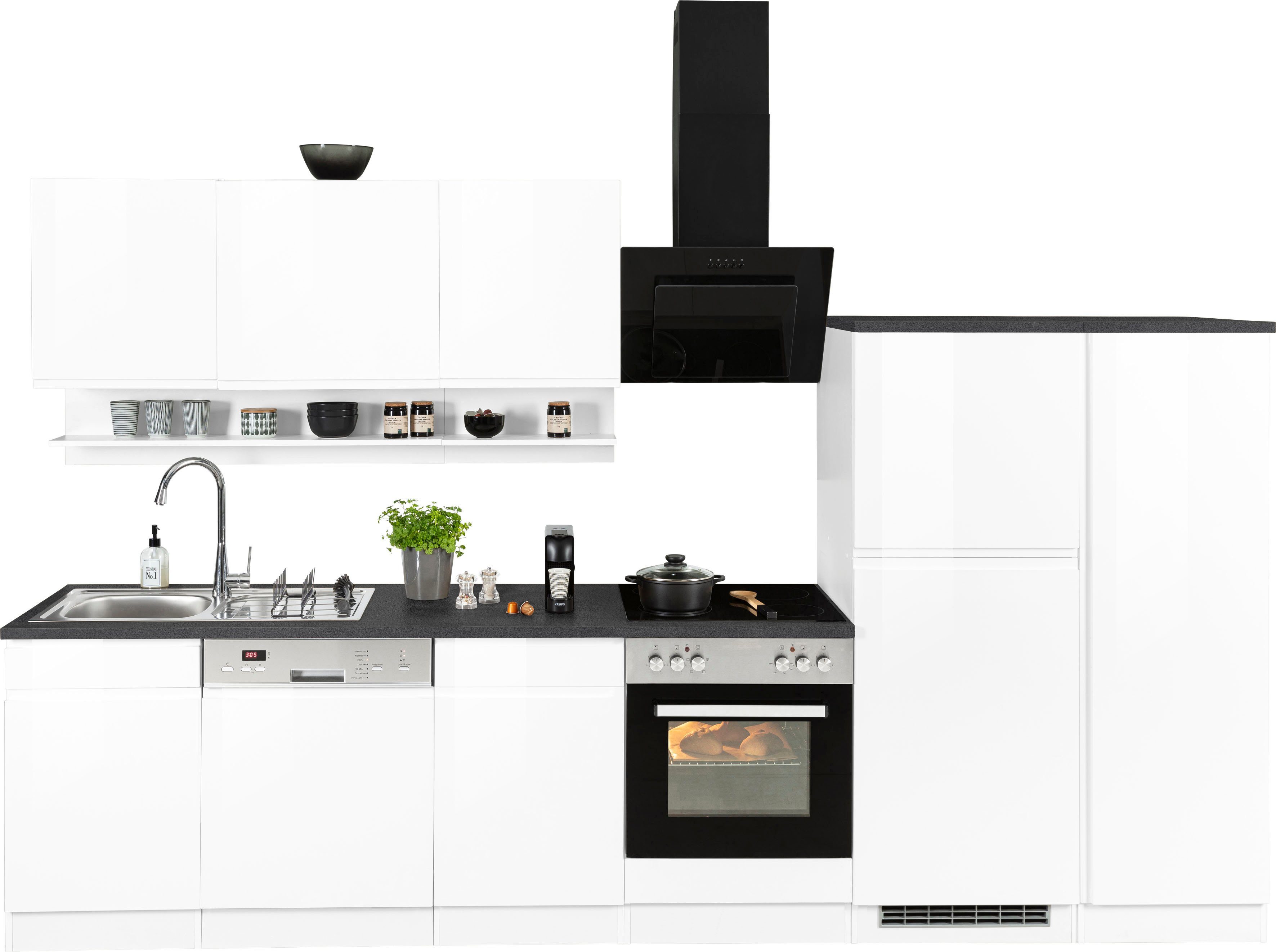 KOCHSTATION Küchenzeile KS-Virginia, Breite 330 cm, wahlweise mit E-Geräten