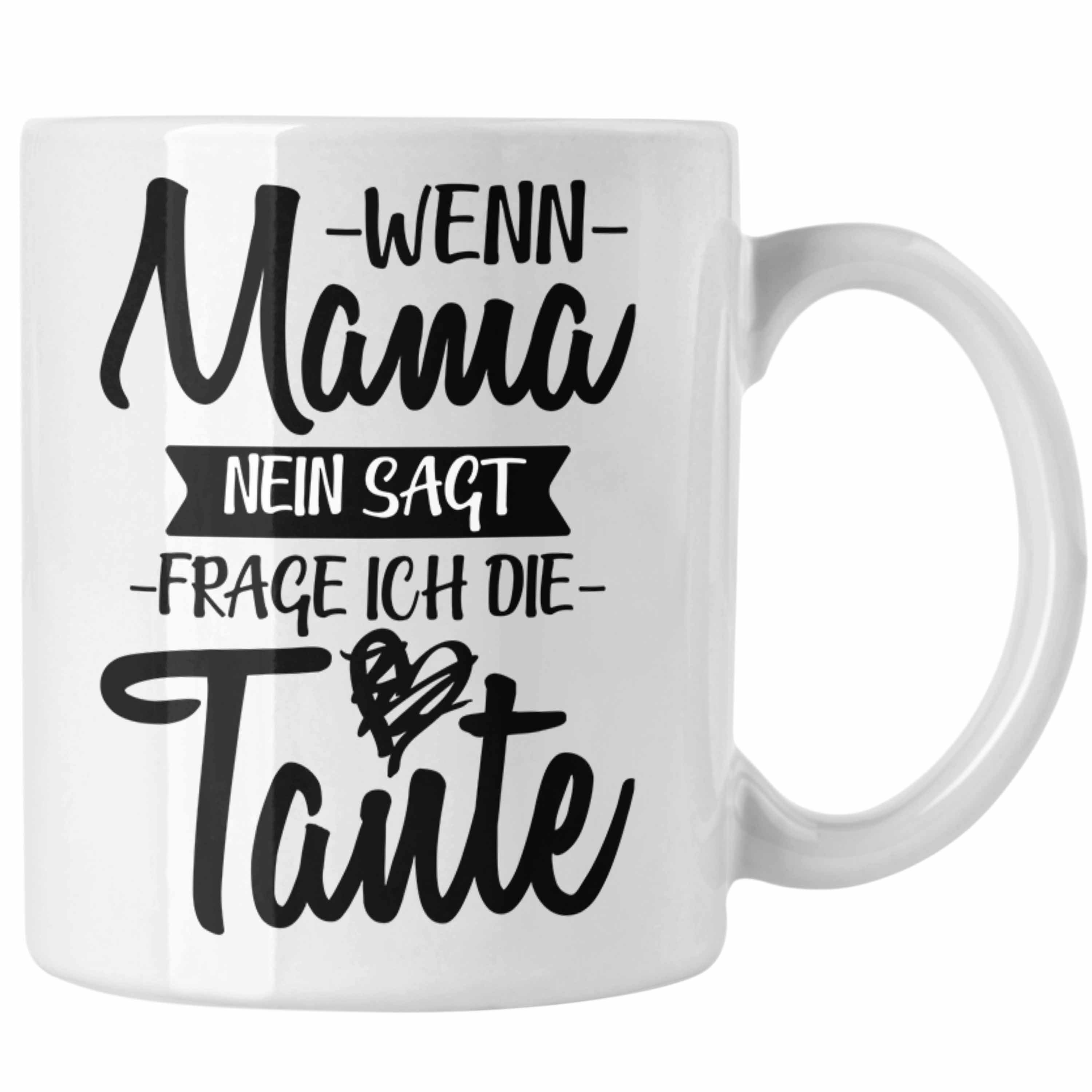 Trendation Tasse Trendation - Tasse für Neffen Neffin von Tante Geschenk Lustige Geschenkidee Weiss | Teetassen