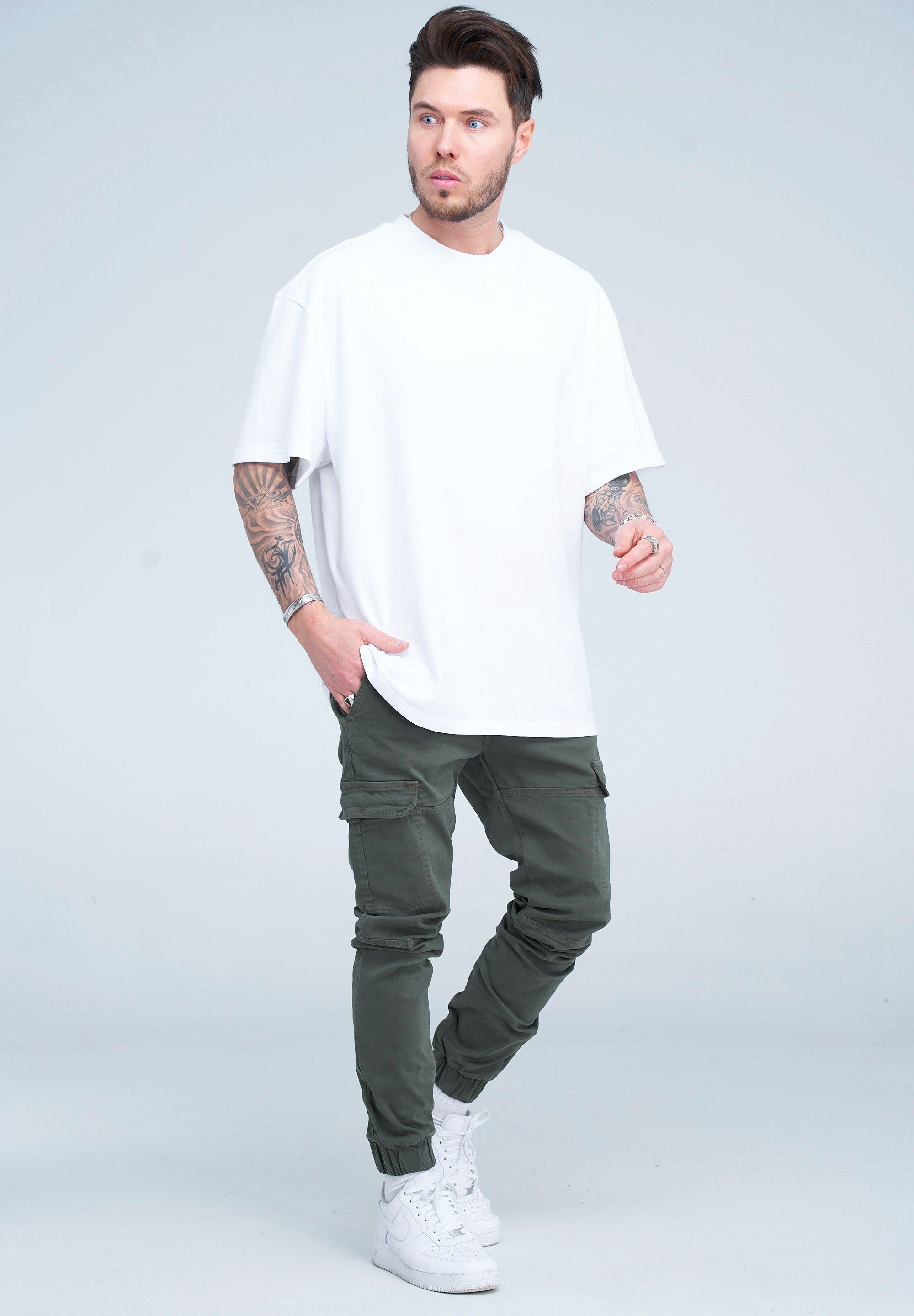 behype Cargohose BHMattheo2 im Jogging-Design