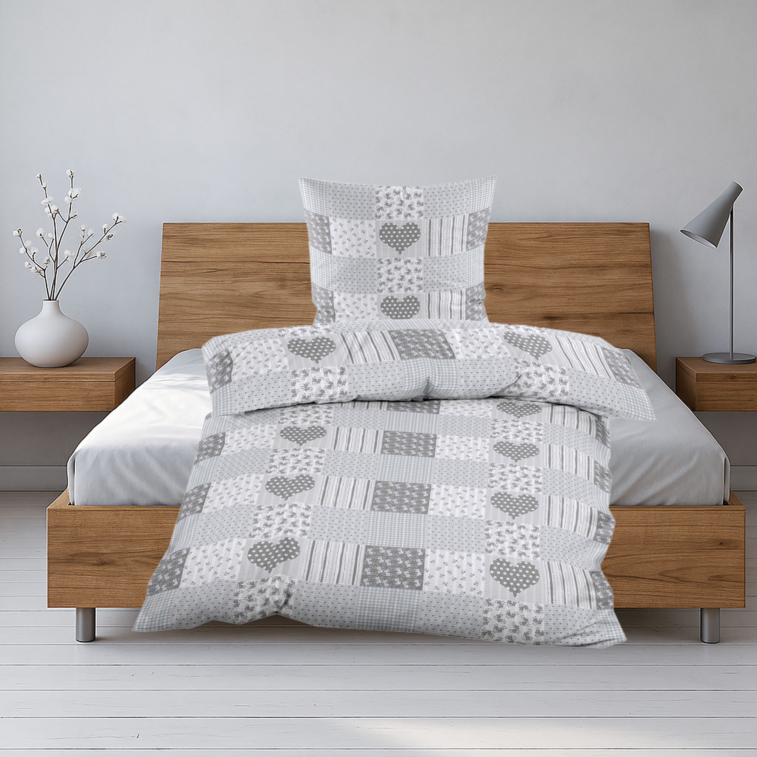 Casa Colori Bettwäsche Seersucker Garnitur 135x200 Reißverschluss, Seersuck günstig online kaufen