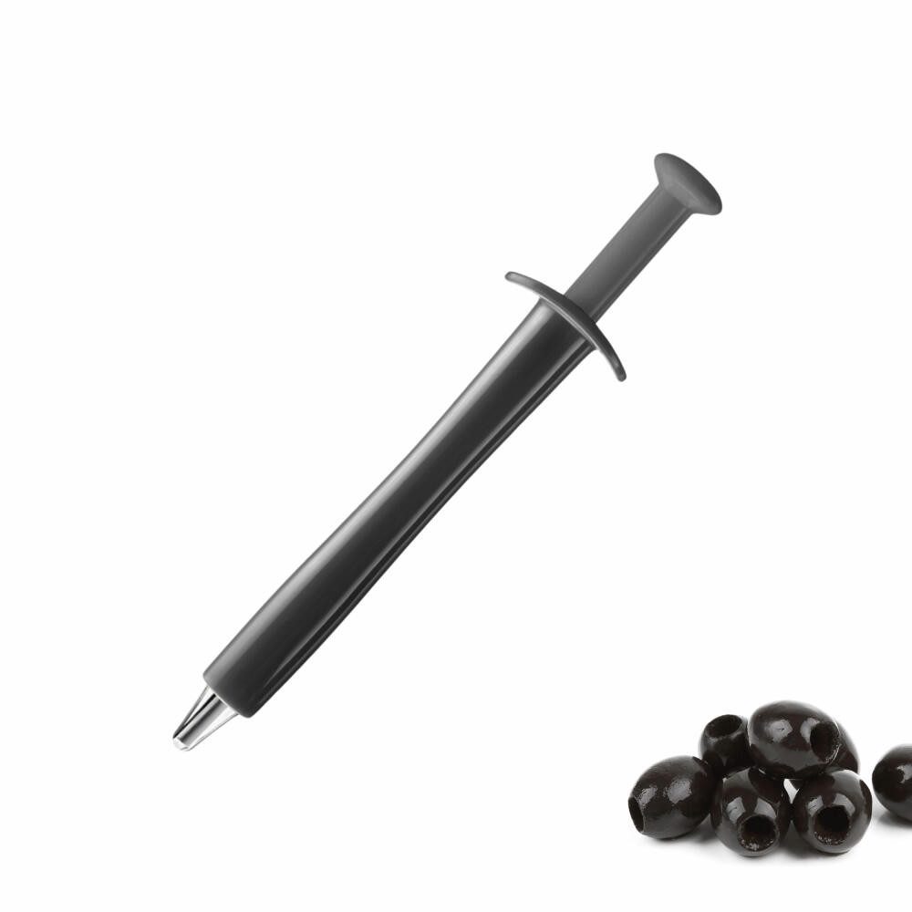 WESTMARK Spätzlepresse Olivengreifer – Edelstahl Gurkengreifer für Oliven, Gurken & Pickles, PP, Edelstahl, rostfrei, spülmaschinengeeignet, BPA-frei