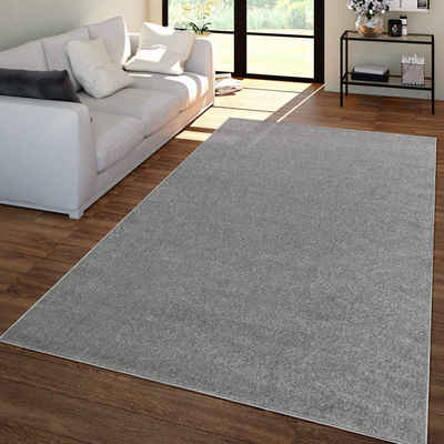 Teppich Wohnzimmer Teppich Kurflor Unifarbendes Design Modern Und Zeitlos, TT Home, Läufer, Höhe: 12 mm
