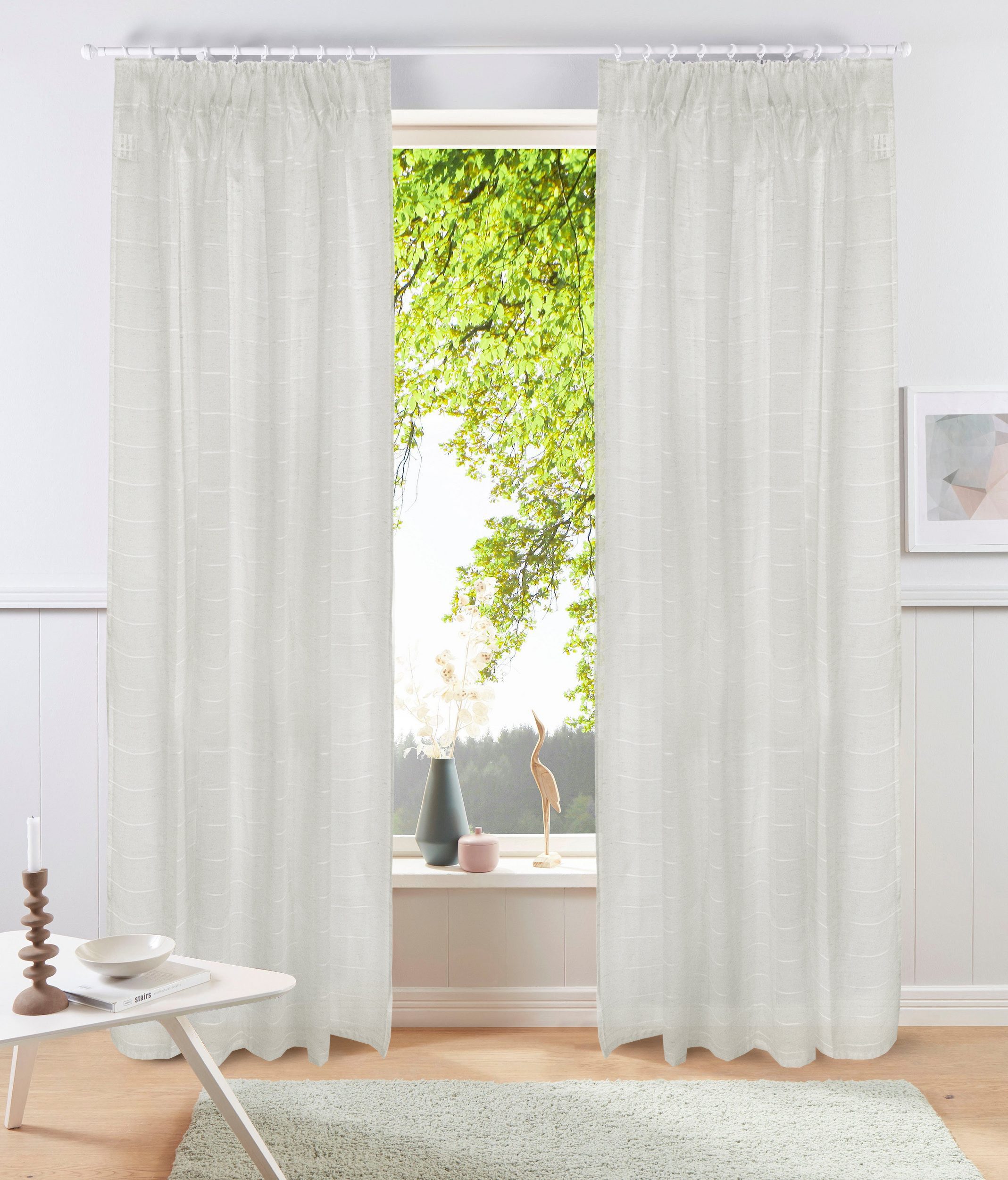 my home Gardine Kym (1 St), Multifunktionsband, halbtransparent