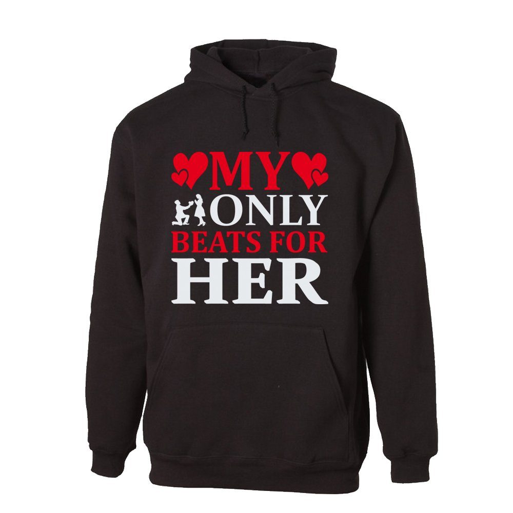 G-graphics Hoodie My Heart only beats for her Unisex, mit Frontprint, mit S günstig online kaufen