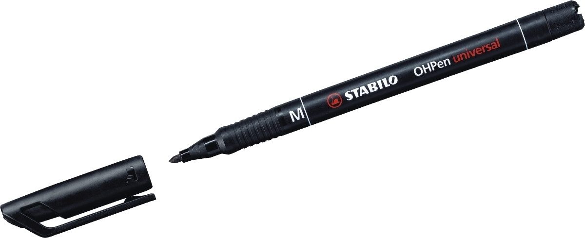 Folienstift Folienschreiber OHPen M permanent schwarz (10 Stück)