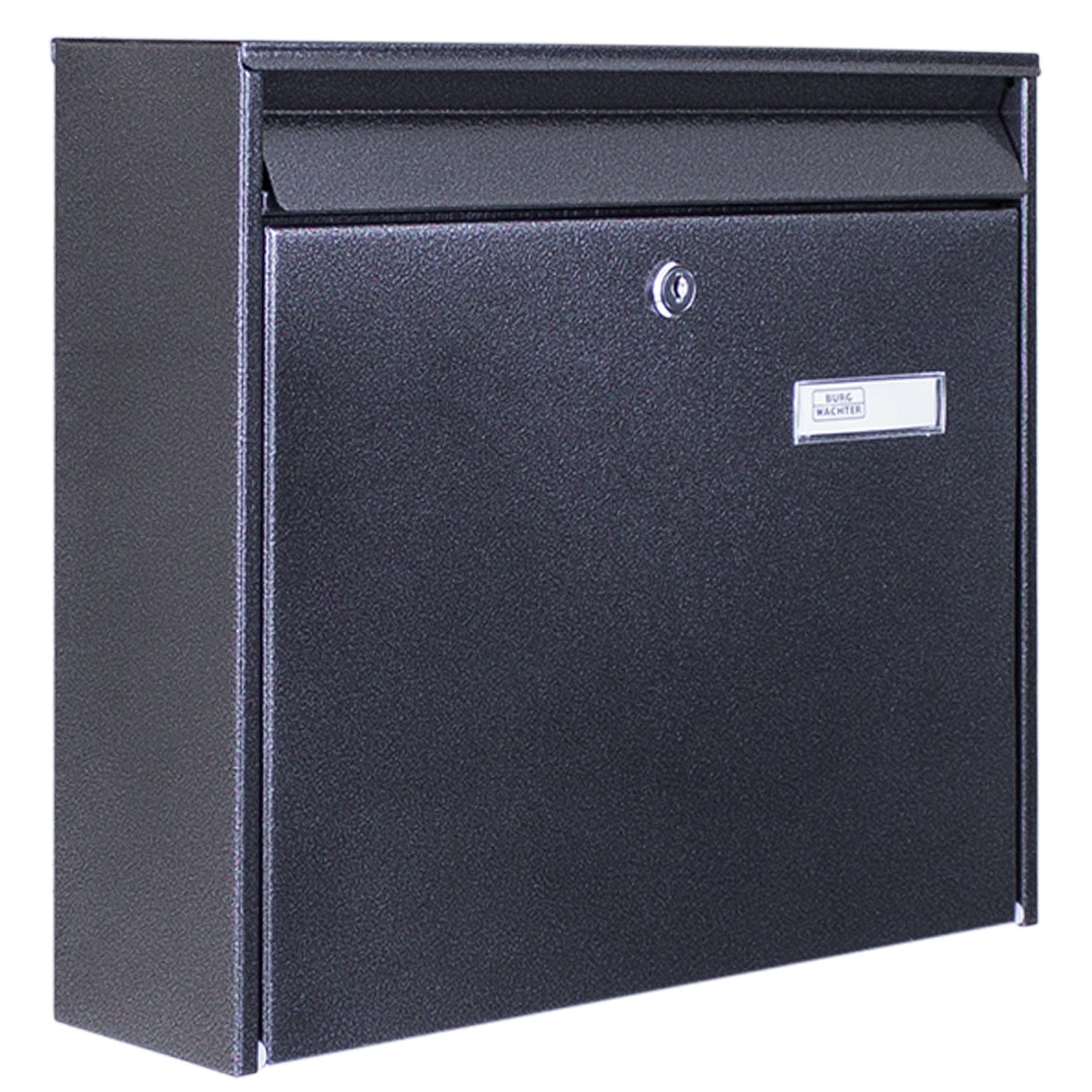 banjado Briefkastenanlage Stahl Schwarz