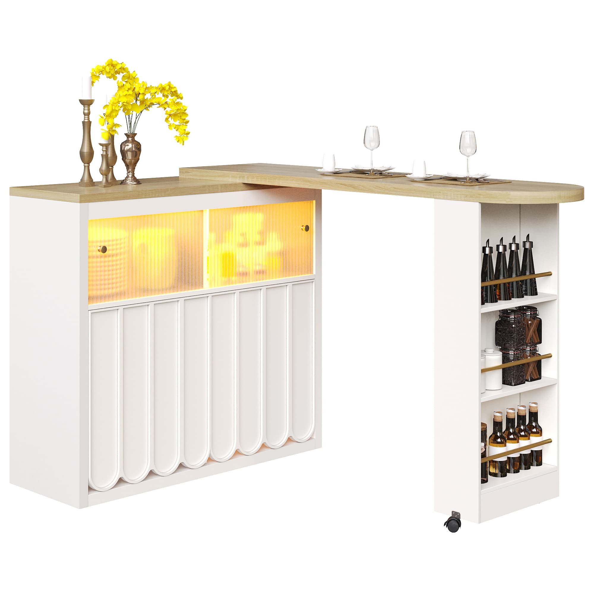 Fanttik Bartisch Ausziehbarer (Set, 1 Tisch), Breite 205 cm