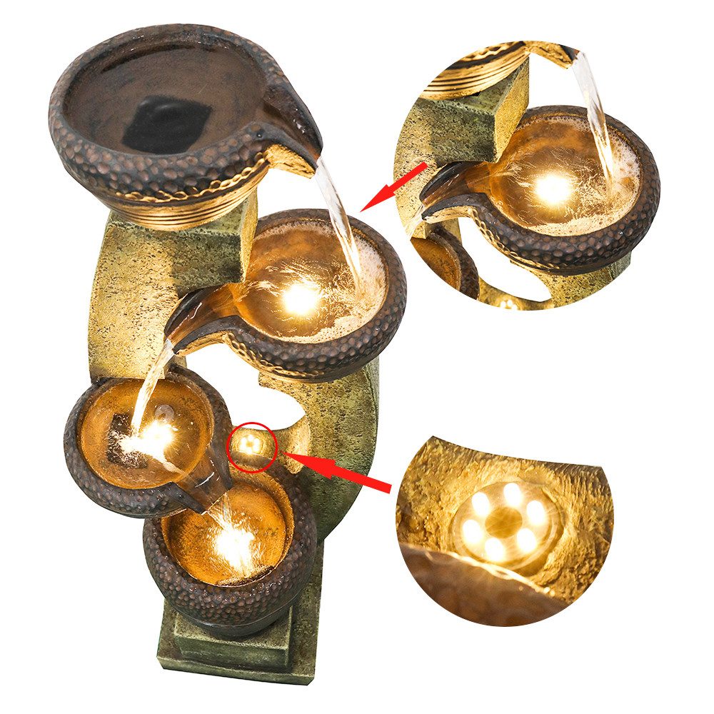 Rutaqian Gartenbrunnen 100 cm hoch moderner günstig online kaufen