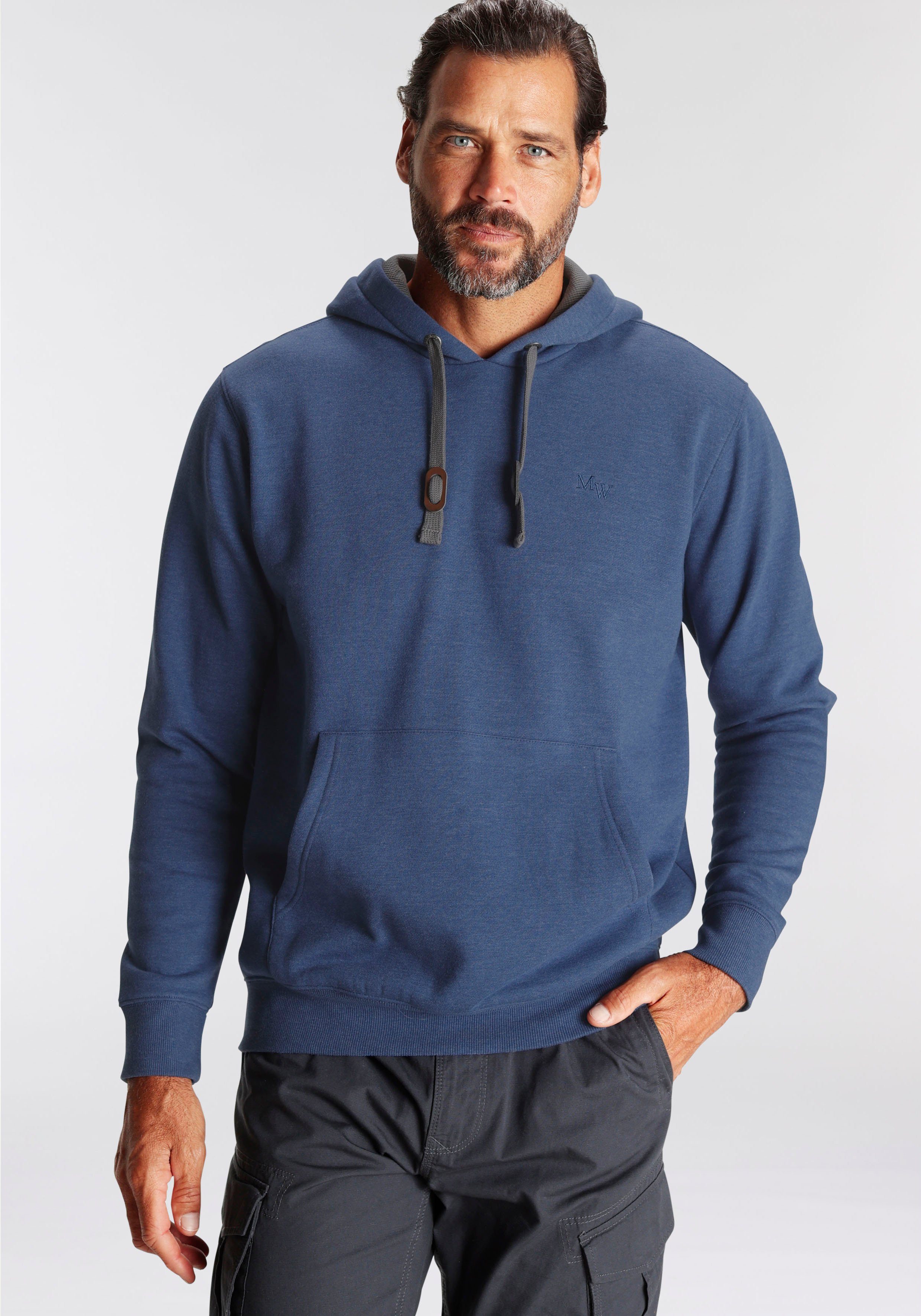 Man's World Kapuzensweatshirt mit Kontrast- Details