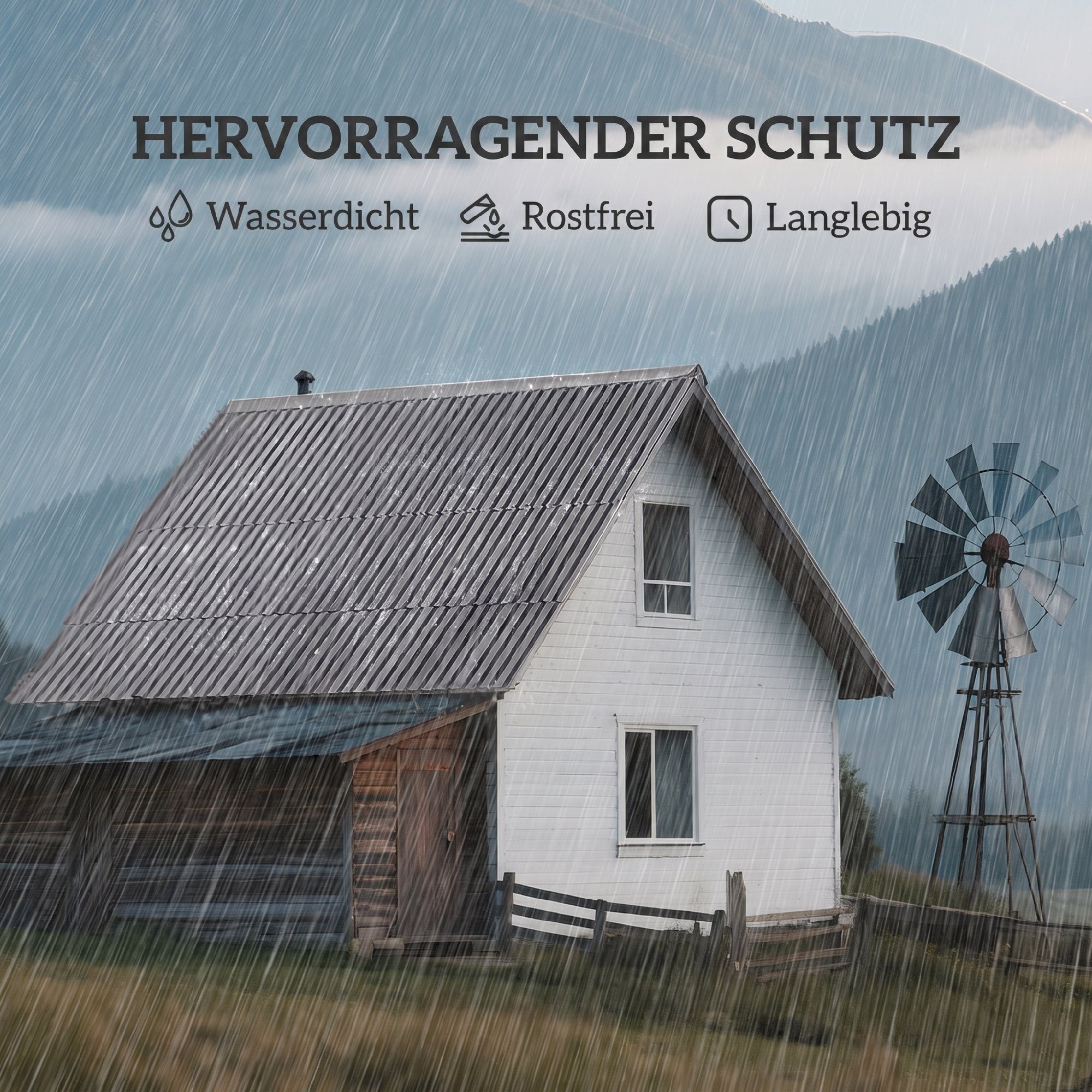 Outsunny Wellplatte Wetterfestes Profilblech, 0.25 mm, 0.6 m², (Trapezblech, 12-St., verzinkt Dachblech), für Dach, Gerätehaus, Carport, Hellgrau – Bild 5 von 5