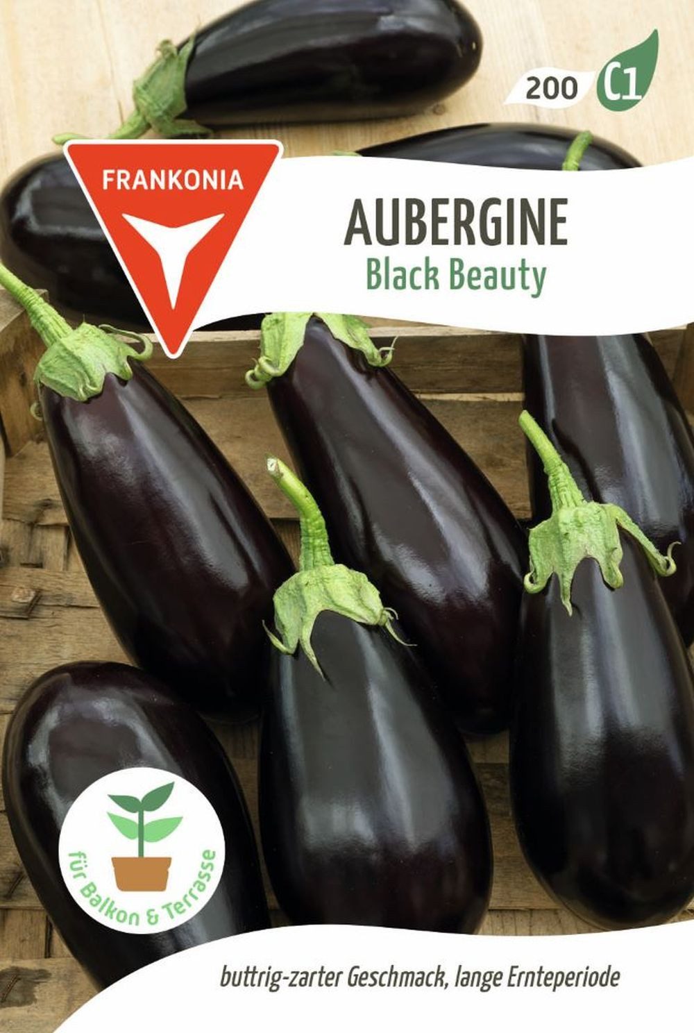 FRANKONIA Gemüsesamen Aubergine, Black Beauty - Saatgut Samen, Soanum meongena