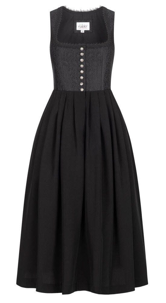 Nübler Trachtenkleid Gastrodirndl Saskia in Schwarz von Nübler - Rocklänge 90 cm