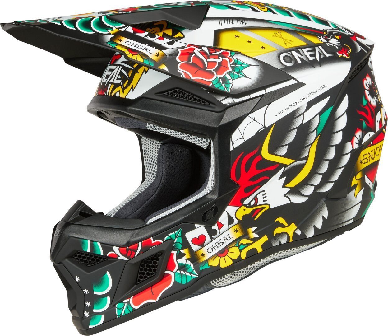 O’NEAL Motocrosshelm 3SRS Inked Motocross Helm, Notfallsystem-polsterung (eqrs) – Bild 2 von 5