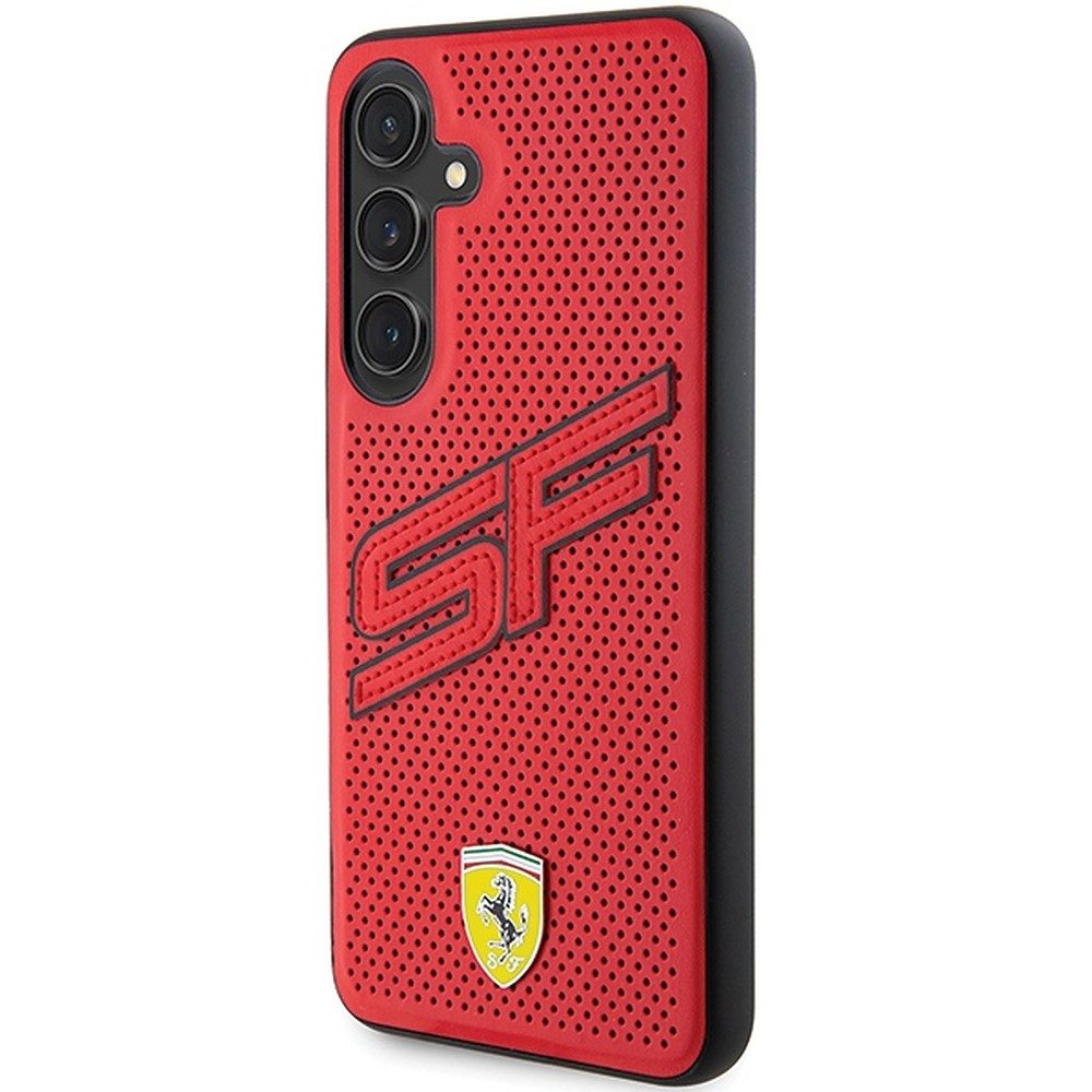 Ferrari Handyhülle Ferrari SF Schutzhülle, Ferrari-Lizenzprodukt, perforiertes Leder, SF-Logo