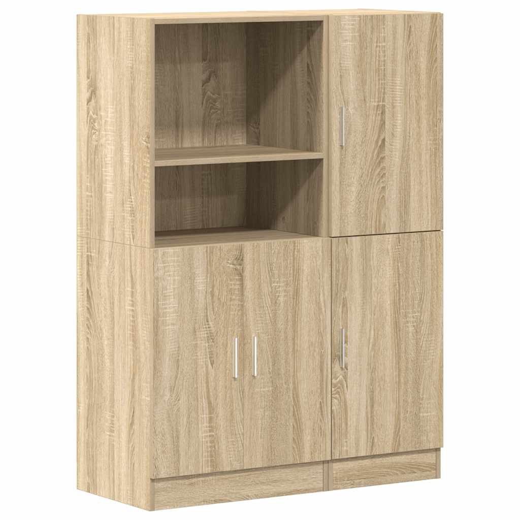vidaXL Regal 2-tlg. Küchenschrank-Set Sonoma-Eiche Holzwerkstoff, günstig online kaufen