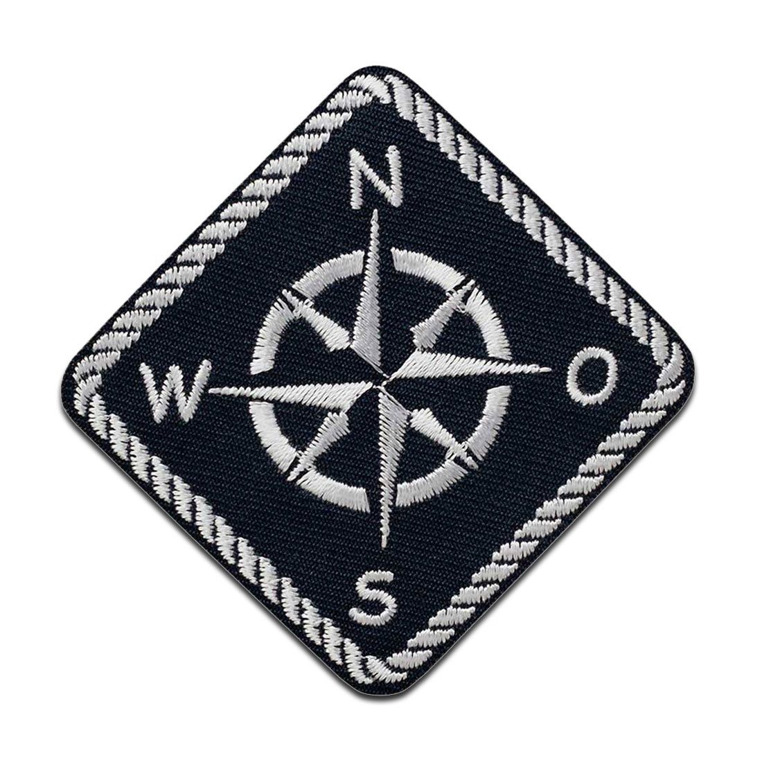 Mono-Quick Пластырь Bügelbild, Aufbügler, Applikationen, Patches, Flicken, zum aufbügeln, Polyester, Kompass Maritim - Größe: 7 x 7 cm