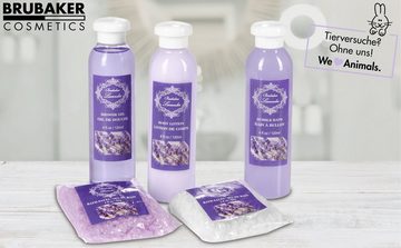 BRUBAKER Pflege-Geschenkset 2 in 1 Pflegeset Lavendel & Vanilla Rose Minze - Wellness Set, 15-tlg., Damen Dusch- und Badeset - Frauen Beauty Geschenkset mit Dekoration
