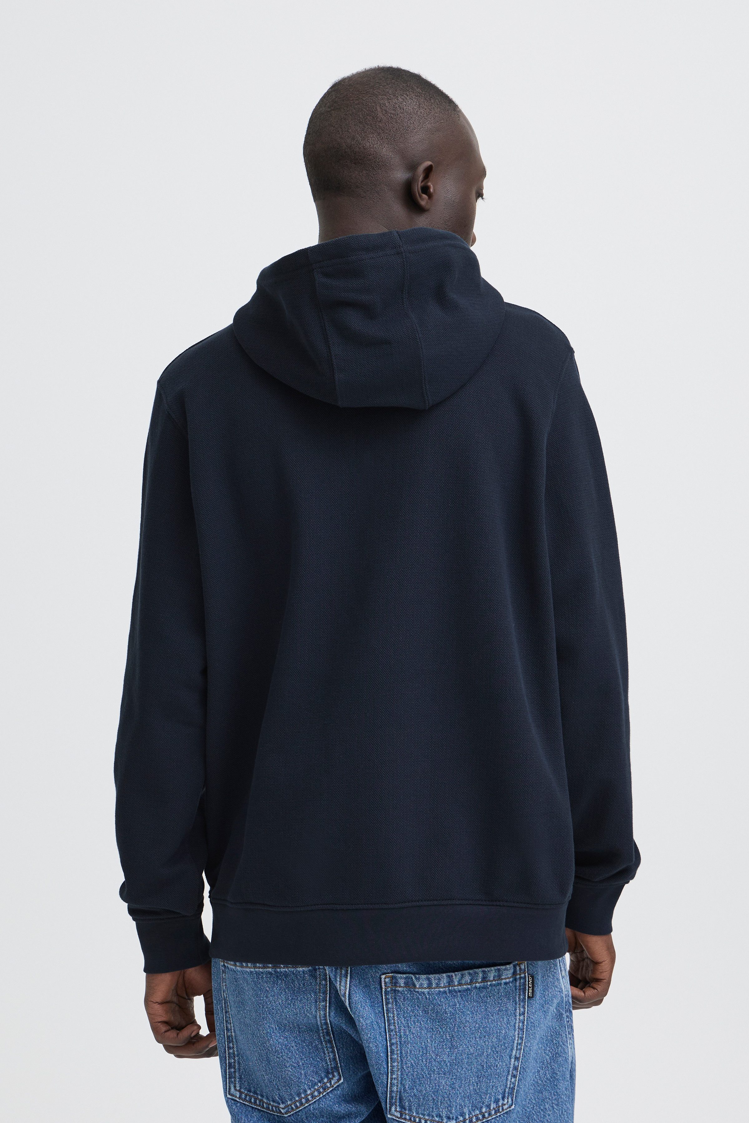 Blend Kapuzensweatshirt BHJUMA PIQUE SWEAT aus Baumwolle und Polyester, Regular Fit, ohne Verschluss