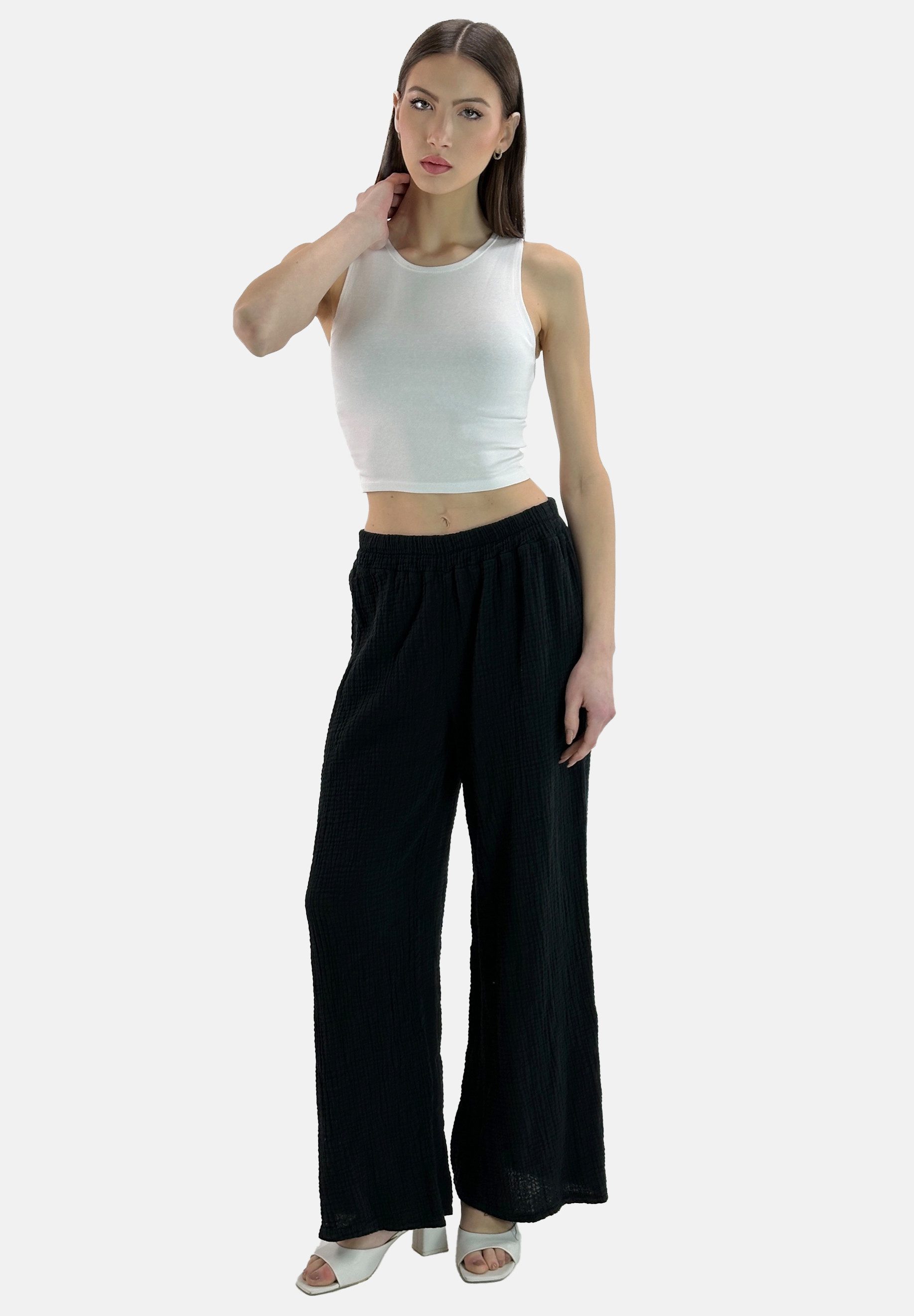 Elara Stoffhose Mouseline Hose (1-tlg)
