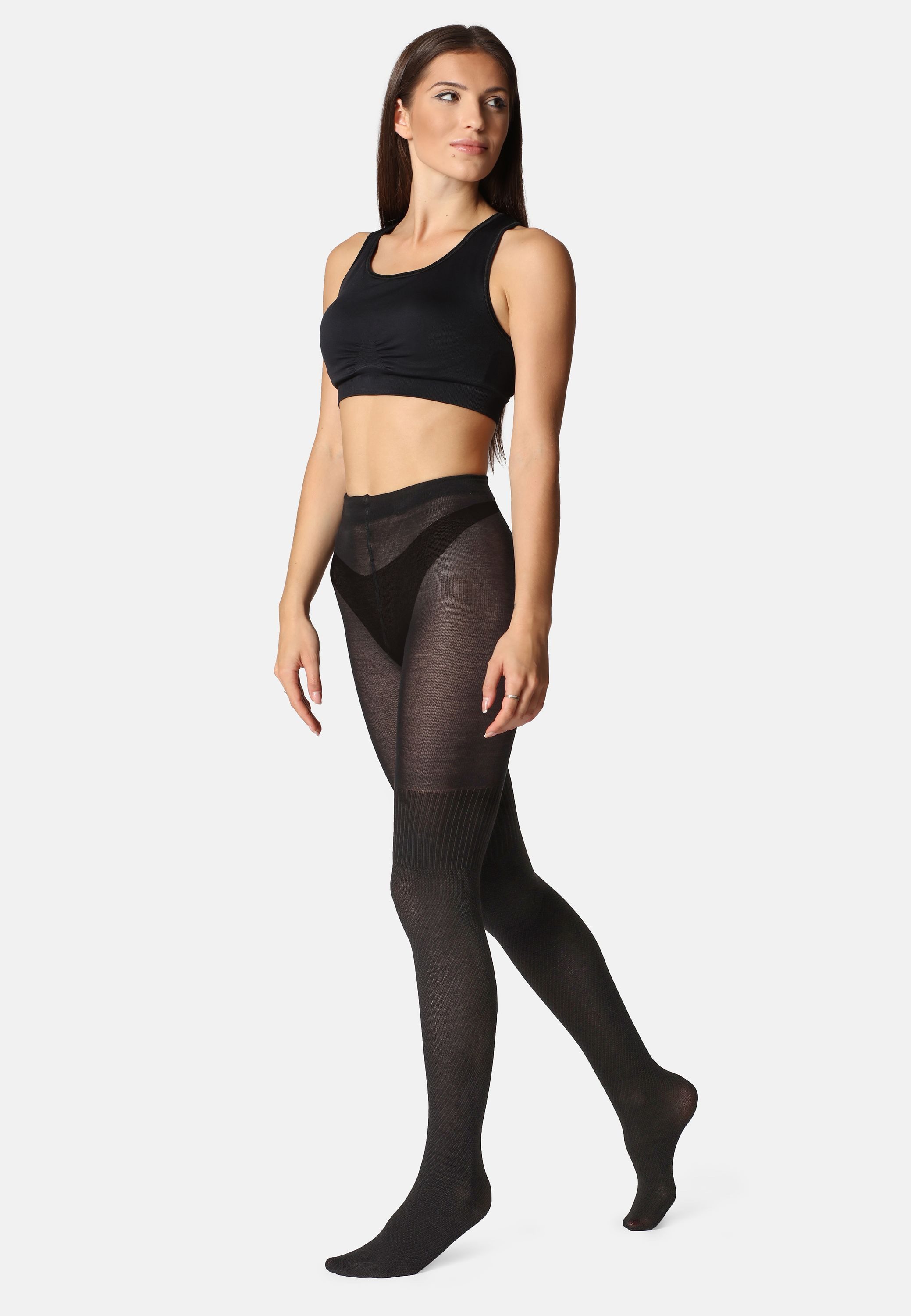 Bellivalini Strumpfhose Damen Strumpfhose aus Baumwolle BLV-1116 100 DEN (1 St) – Bild 5 von 5