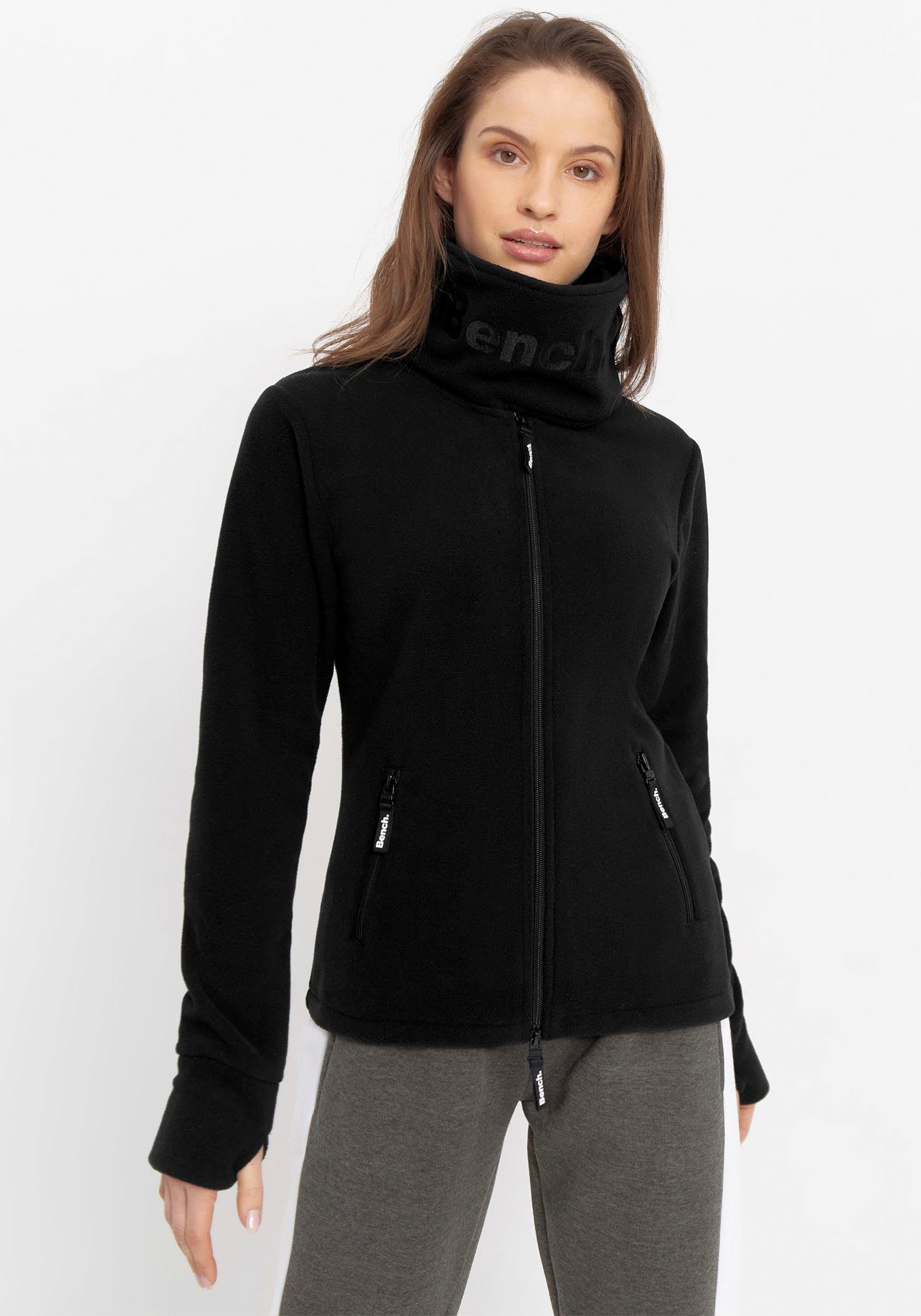 Bench. Fleecejacke FUNNEL BLACK