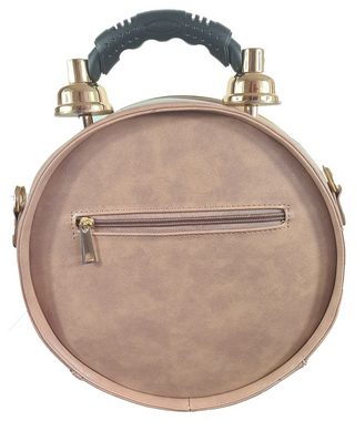Einkaufszauber Handtasche Designer Handtasche mit echter Uhr Beige, Echte Uhr auf der Vorderseite