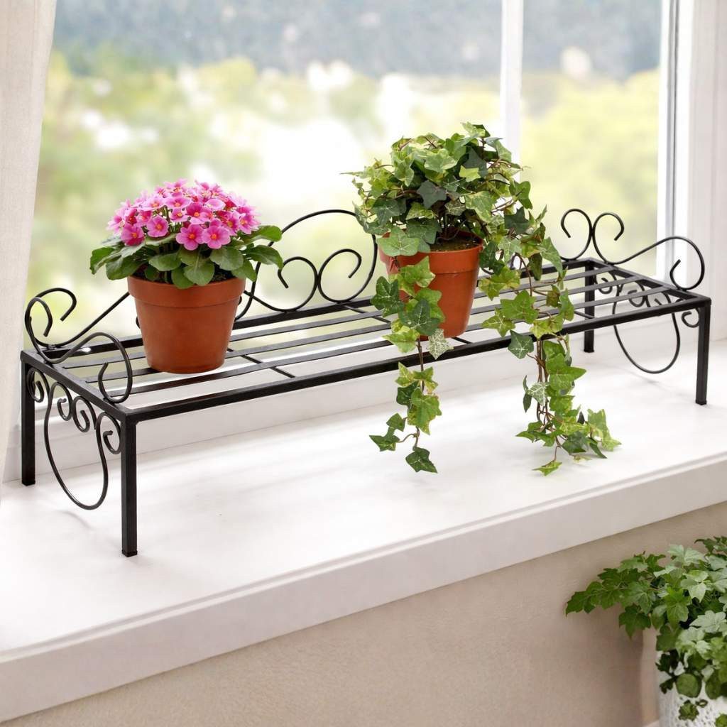 DanDiBo Blumenhocker Blumenregal Metall 75 cm Blumenständer Mi Blumentreppe Indoor/ Outdoor, Pflanzentreppe Blumenhocker Pflanzenständer