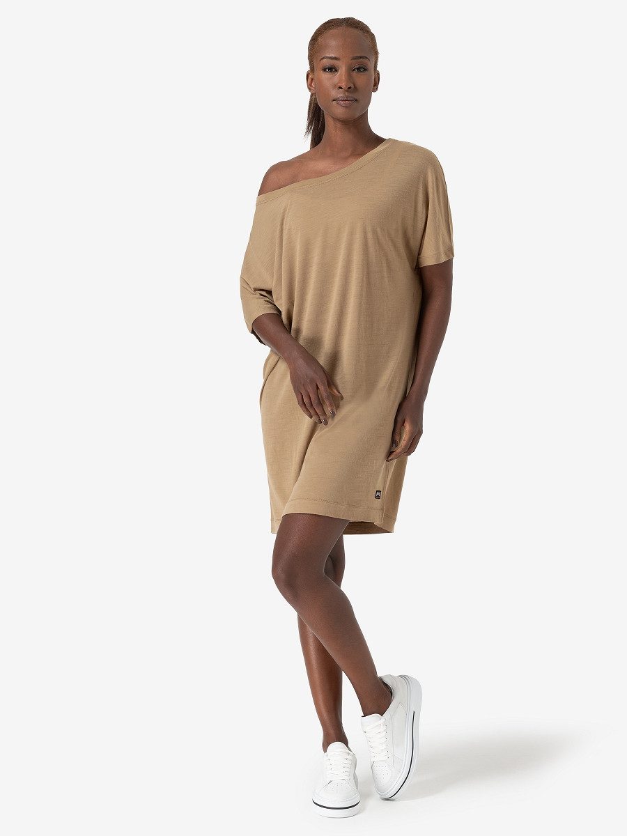 SUPER.NATURAL Sweatkleid kurz, Damen, atmungsaktiv, Merino LAGUNA DRESS casual