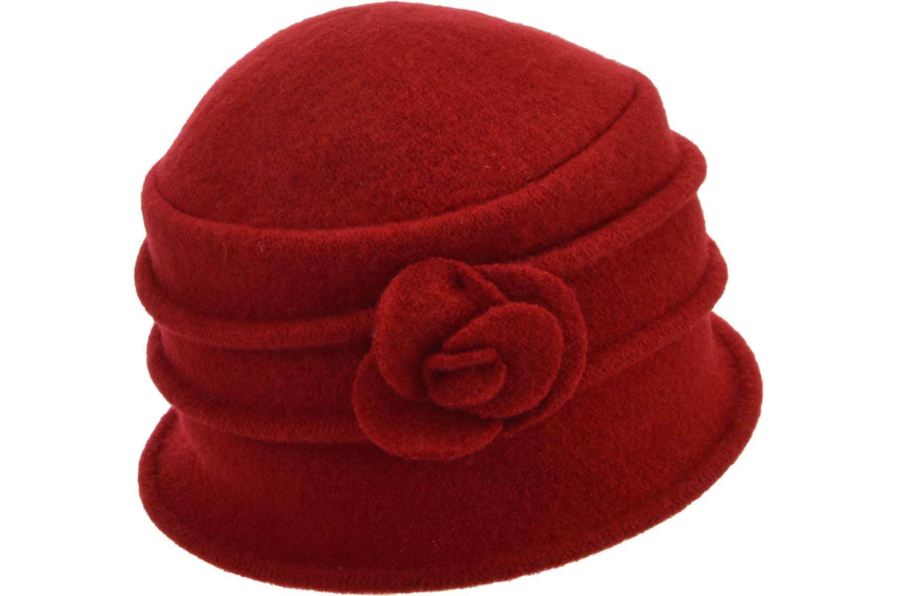 Seeberger Filzhut Walkglocke mit kleiner Blume 18042-0