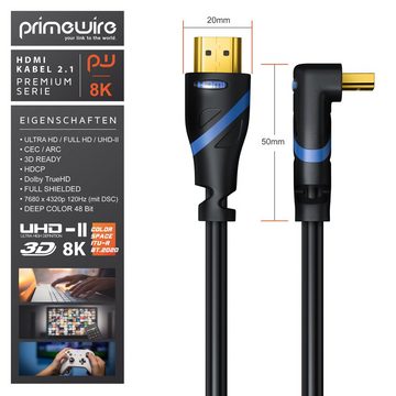 Primewire HDMI-Kabel, 2.1, HDMI Typ A (50 cm), 8K Premium Ultra HD High Speed, 7680x4320 @ 120 Hz mit DSC - 0,5m