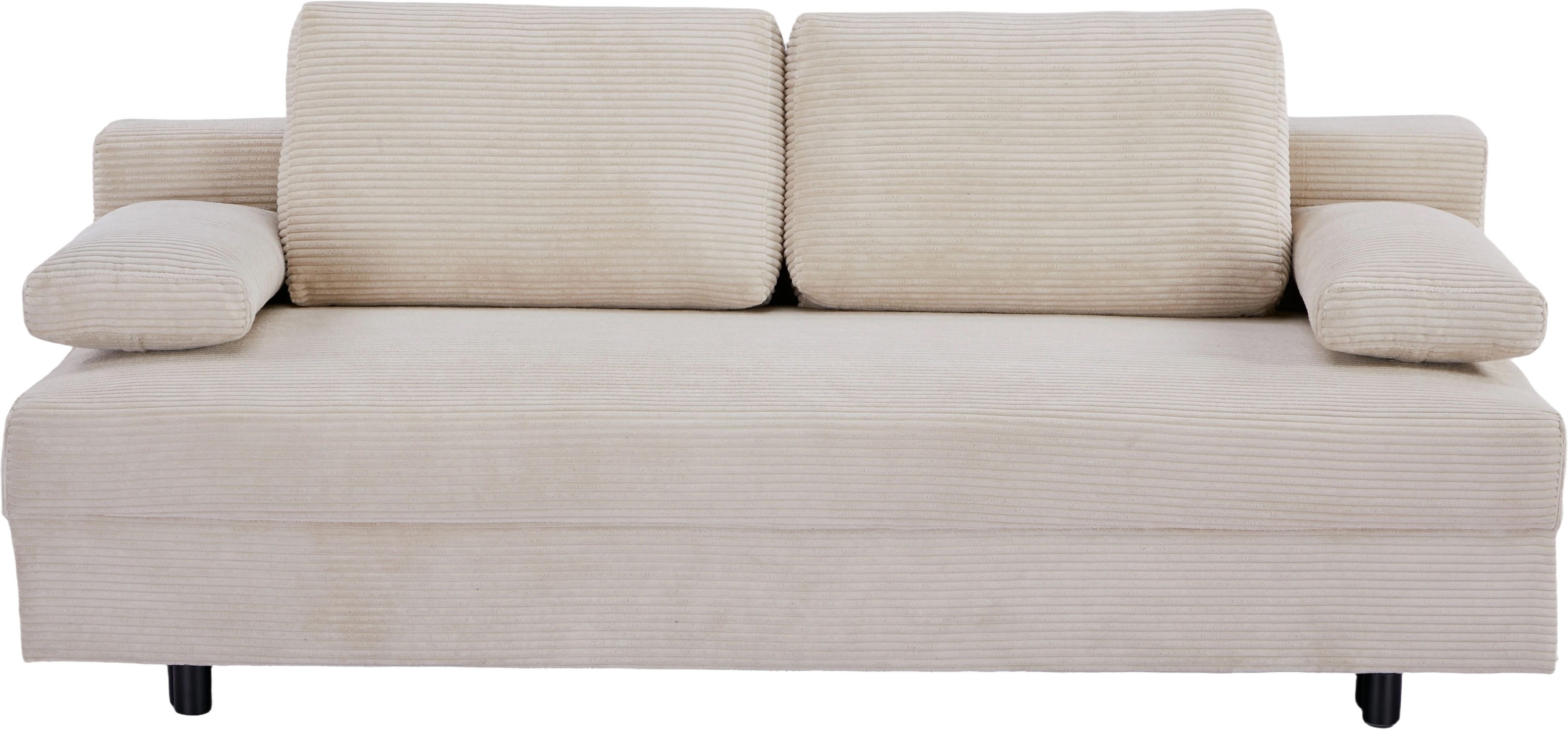 OTTO home Schlafsofa ONNIKO Cord, Breite: 192 cm, Liegefläche 121x192 cm, softer Cord-Bezug, mit Bettfunktion & Bettkasten