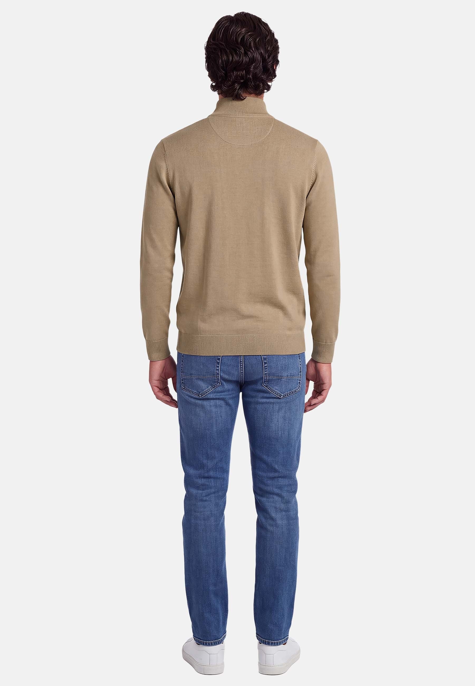 U.S. Polo Assn. Stehkragenpullover USKnooxx – Herren Half-Zip Strickpullover Baumwoll-Viskose-Mix, weiche Qualität und sportiver Look – Bild 4 von 5