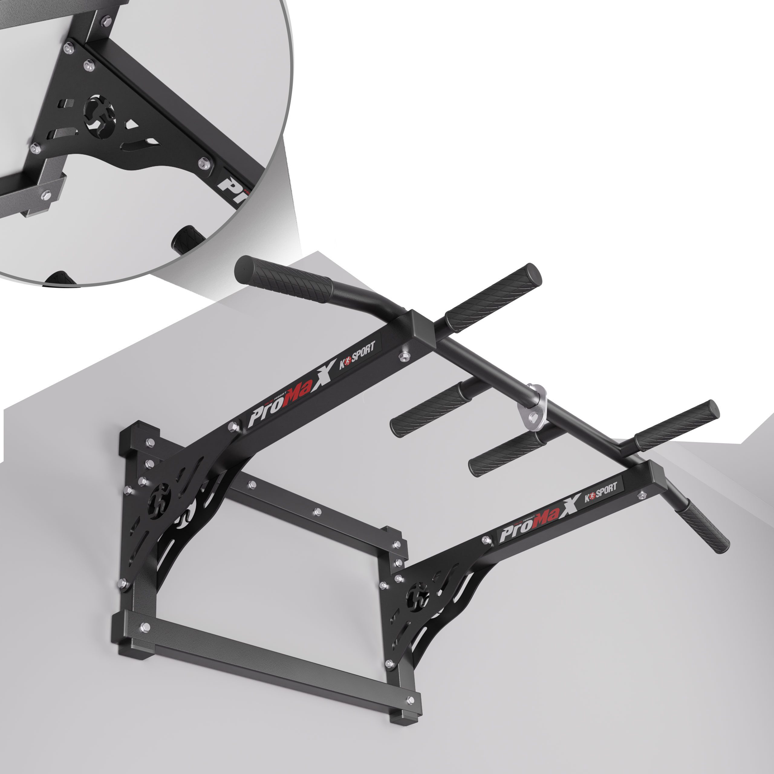 K-SPORT Klimmzugstange zur Wandmontage bis 150 kg belastbar, Made in EU!