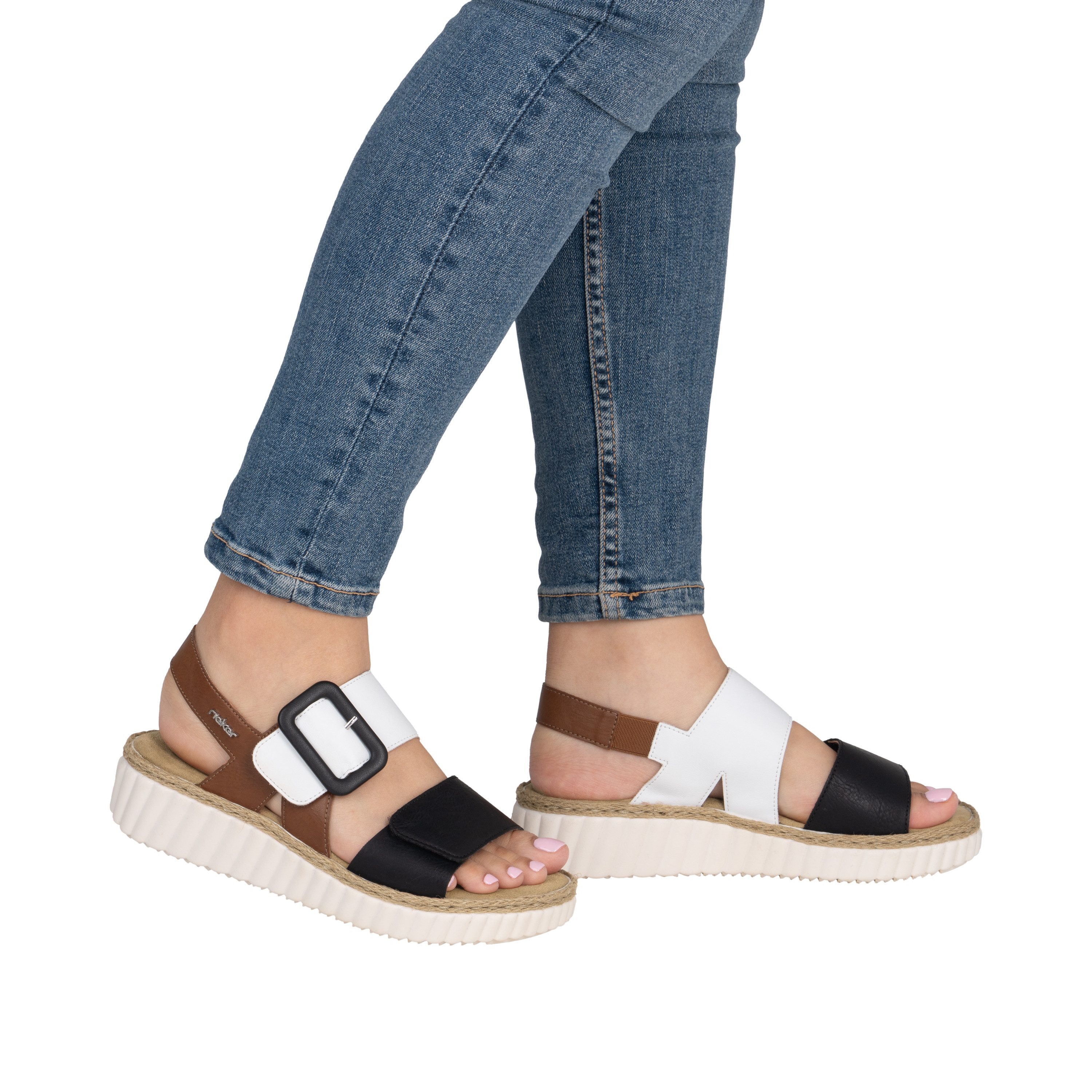 Rieker Plateausandale Sommerschuh, Sandalette, Keilabsatz, in bequemer Form