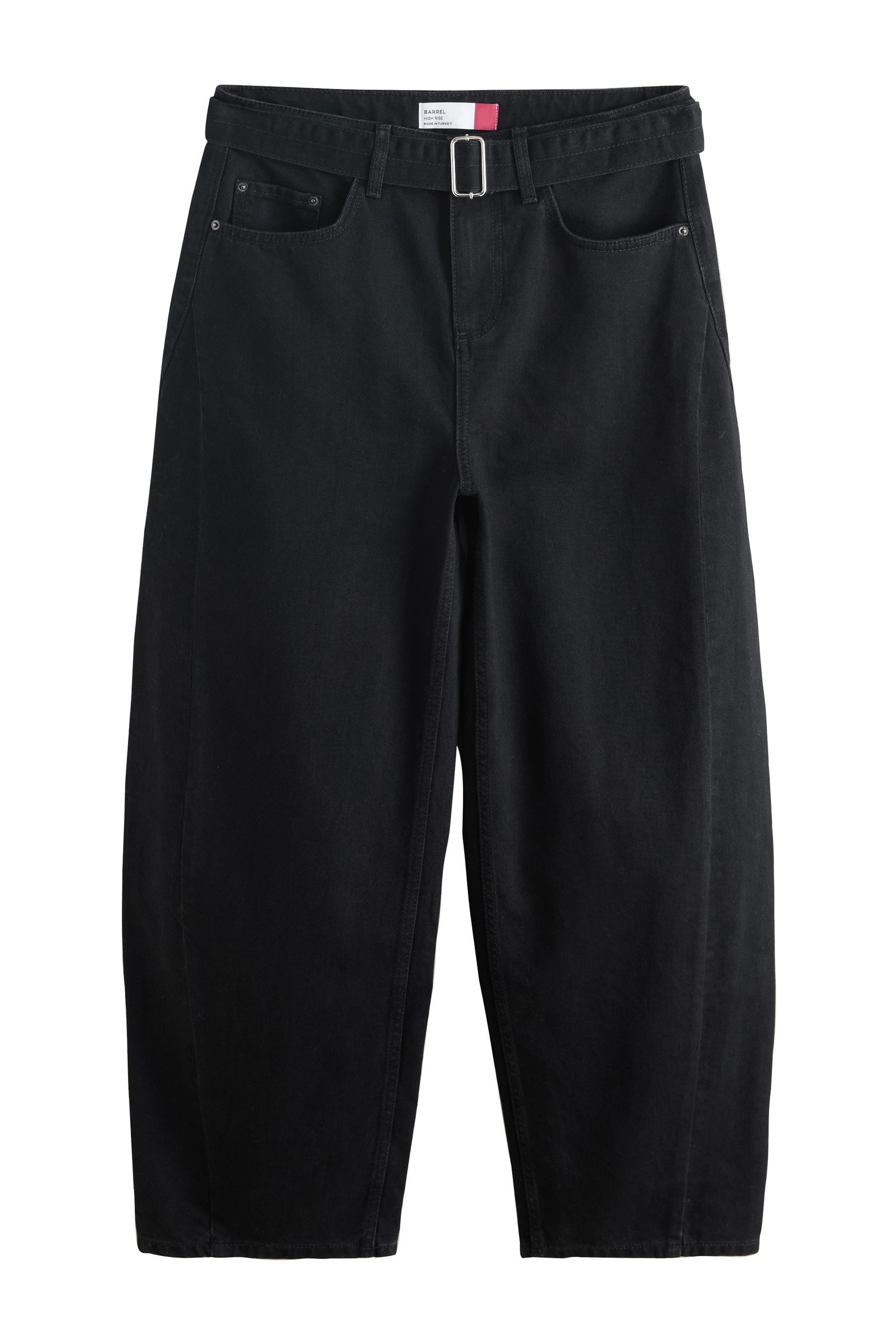 Next Weite Jeans Jeans mit Barrel-Bein und Gürtel (1-tlg)