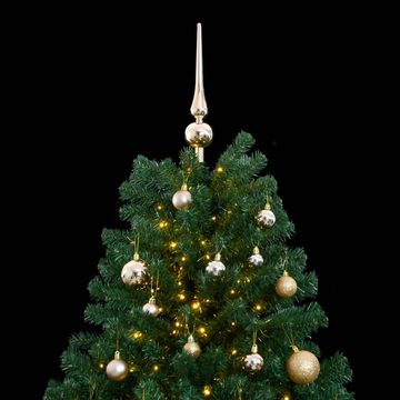 vidaXL LED Baum Künstlicher Weihnachtsbaum Klappbar 300 LEDs & Kugeln 210 cm