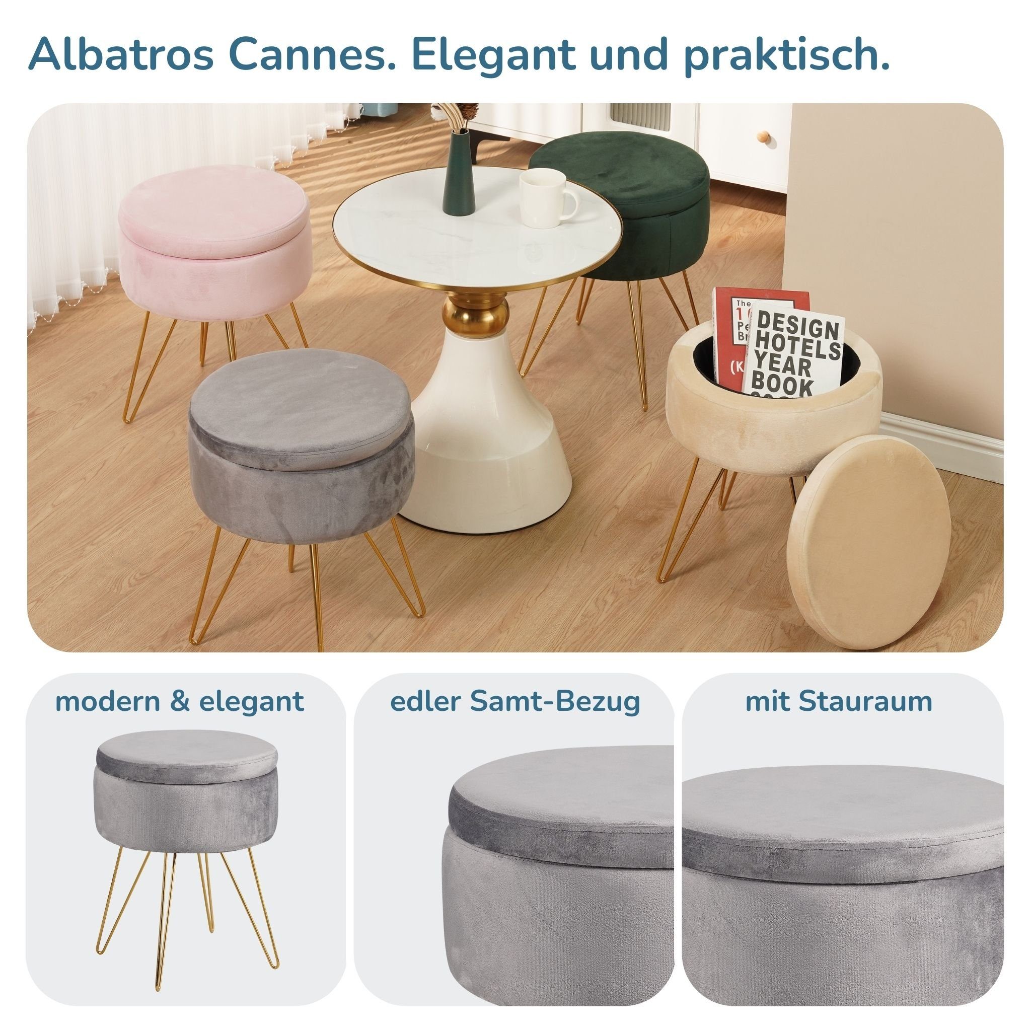 Albatros International Polsterhocker Albatros Hocker mit günstig online kaufen