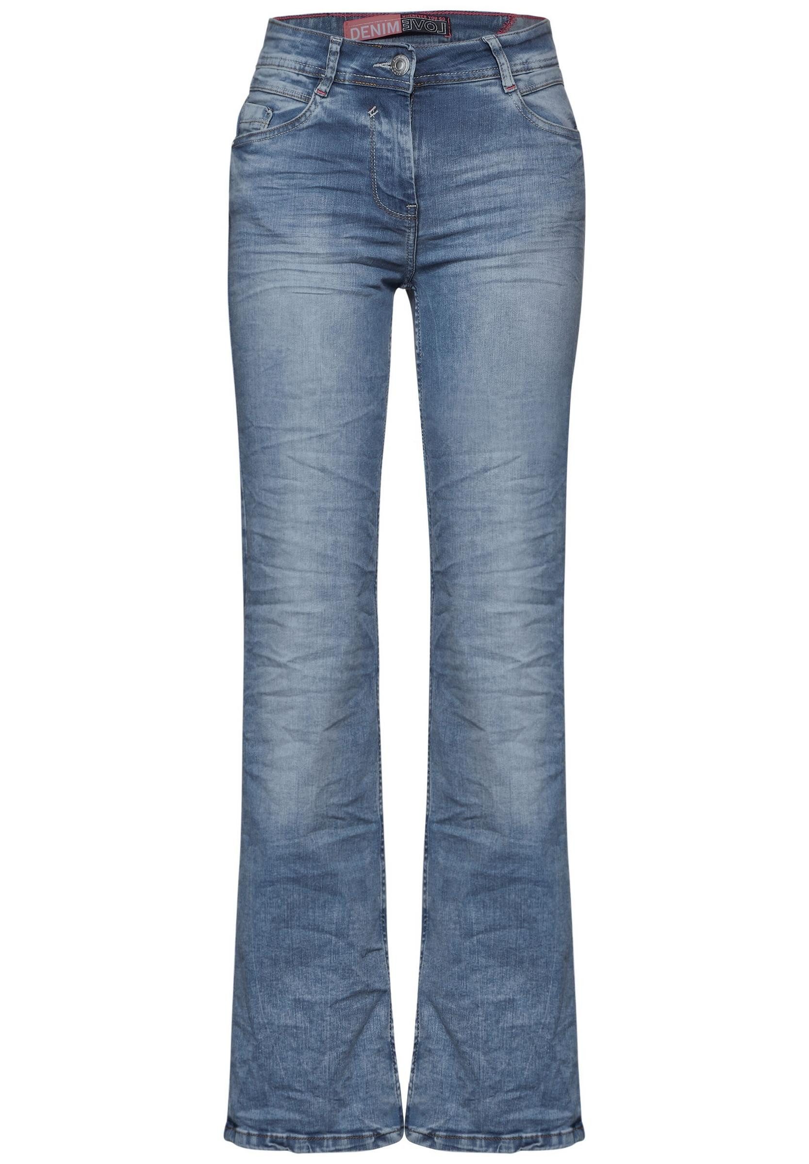 CECIL Bootcut Jeans Toronto - Dark Blue Wash | - Cotton Blues