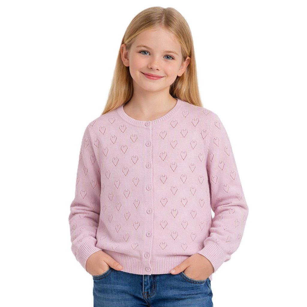 Minora Cardigan Kinder Strickjacke/Cardigan für 9-16 Jahre, Leicht und Pflegeleicht